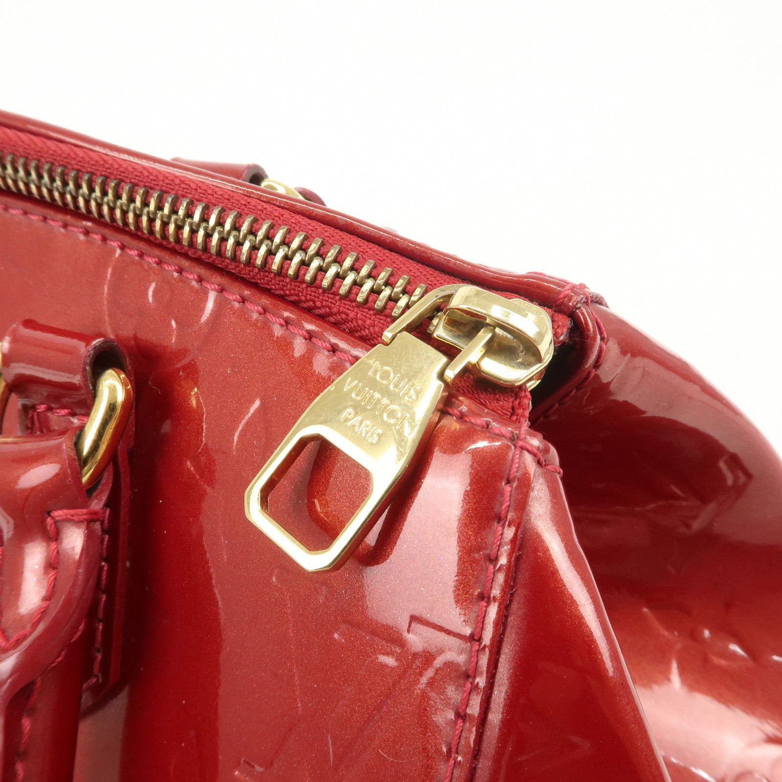 Louis Vuitton Monogram Vernis Sherwood PM Hand Bag Pomme d'Amour VI0131 Used