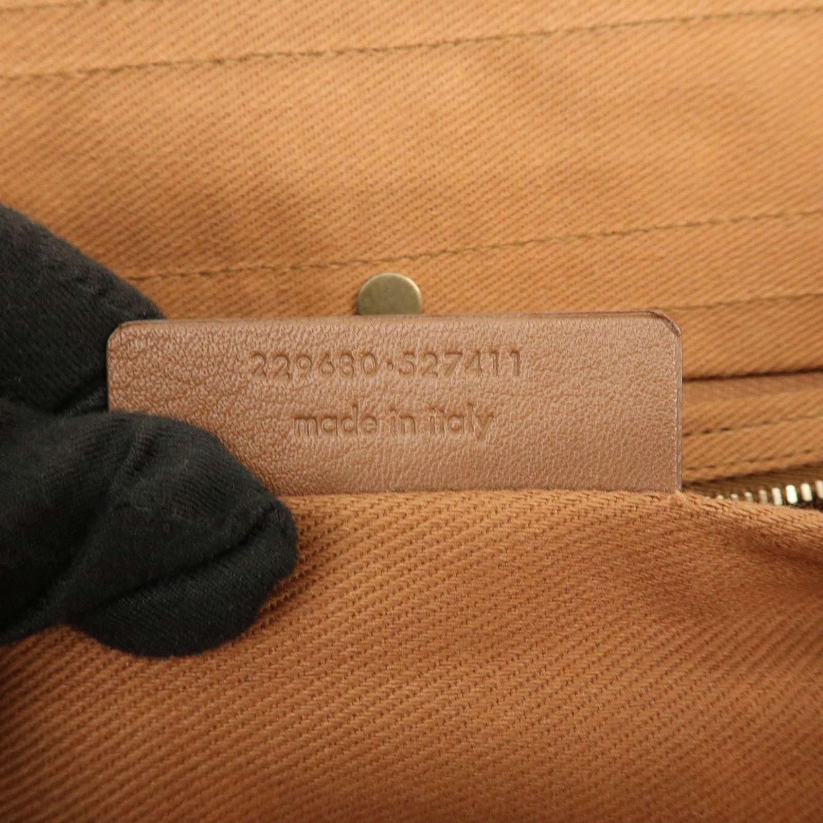 SAINT LAURENT PARIS Muse Two Leather Canvas 2WAY Bag Brown 229680