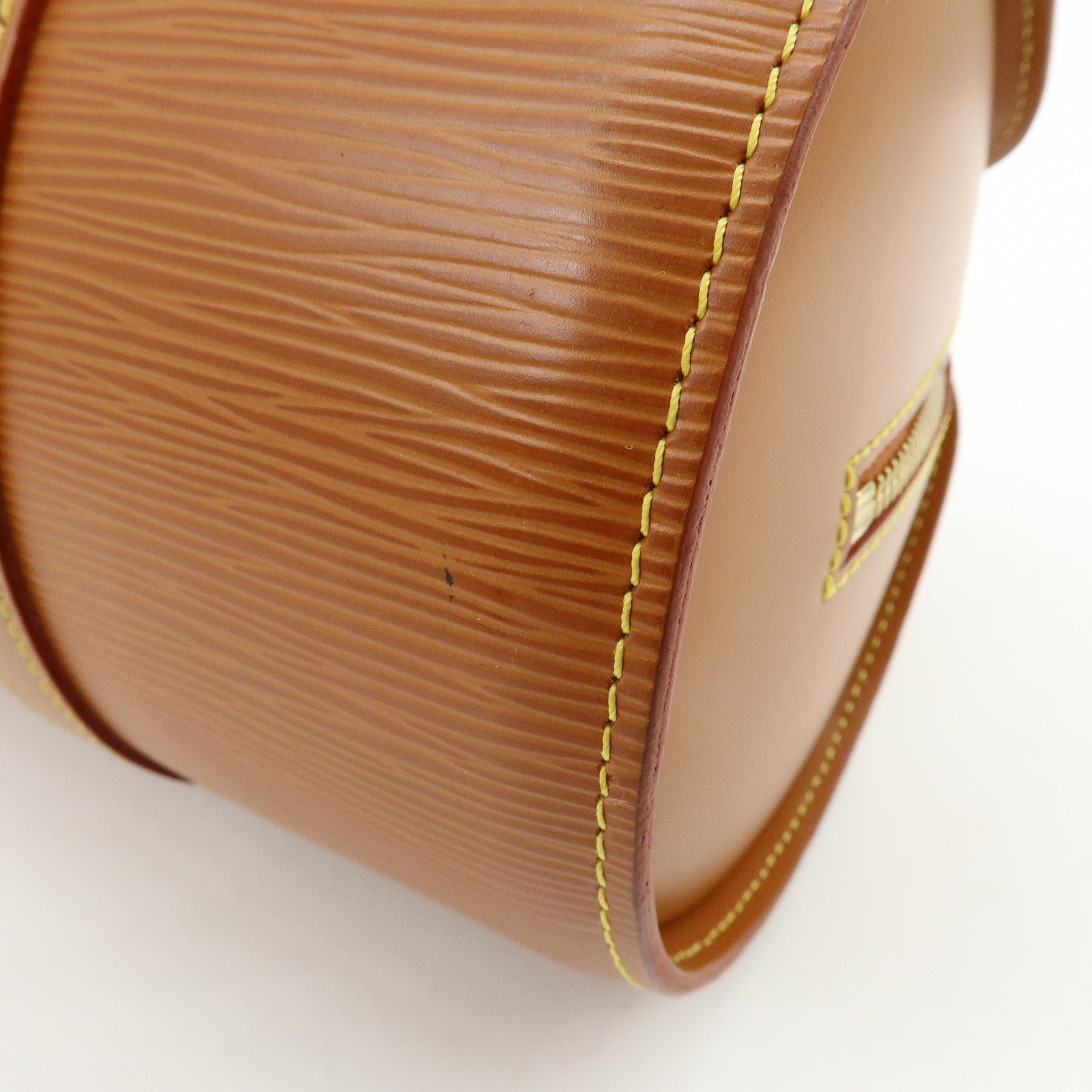 Louis Vuitton Epi Soufflot Hand Bag Shoulder Bag Zipang Gold M52228