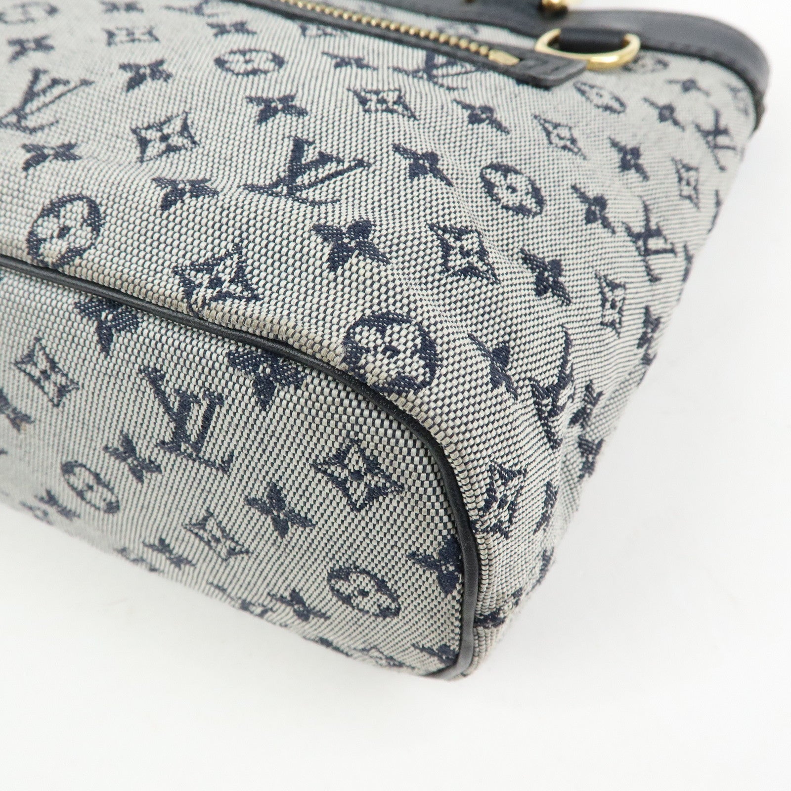 Louis Vuitton Monogram Mini Lin Lucille PM Hand Bag Blue M92676