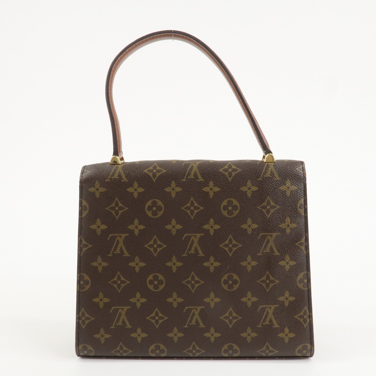 Louis Vuitton Monogram Canvas Malesherbes Hand Bag Brown M51379 Used