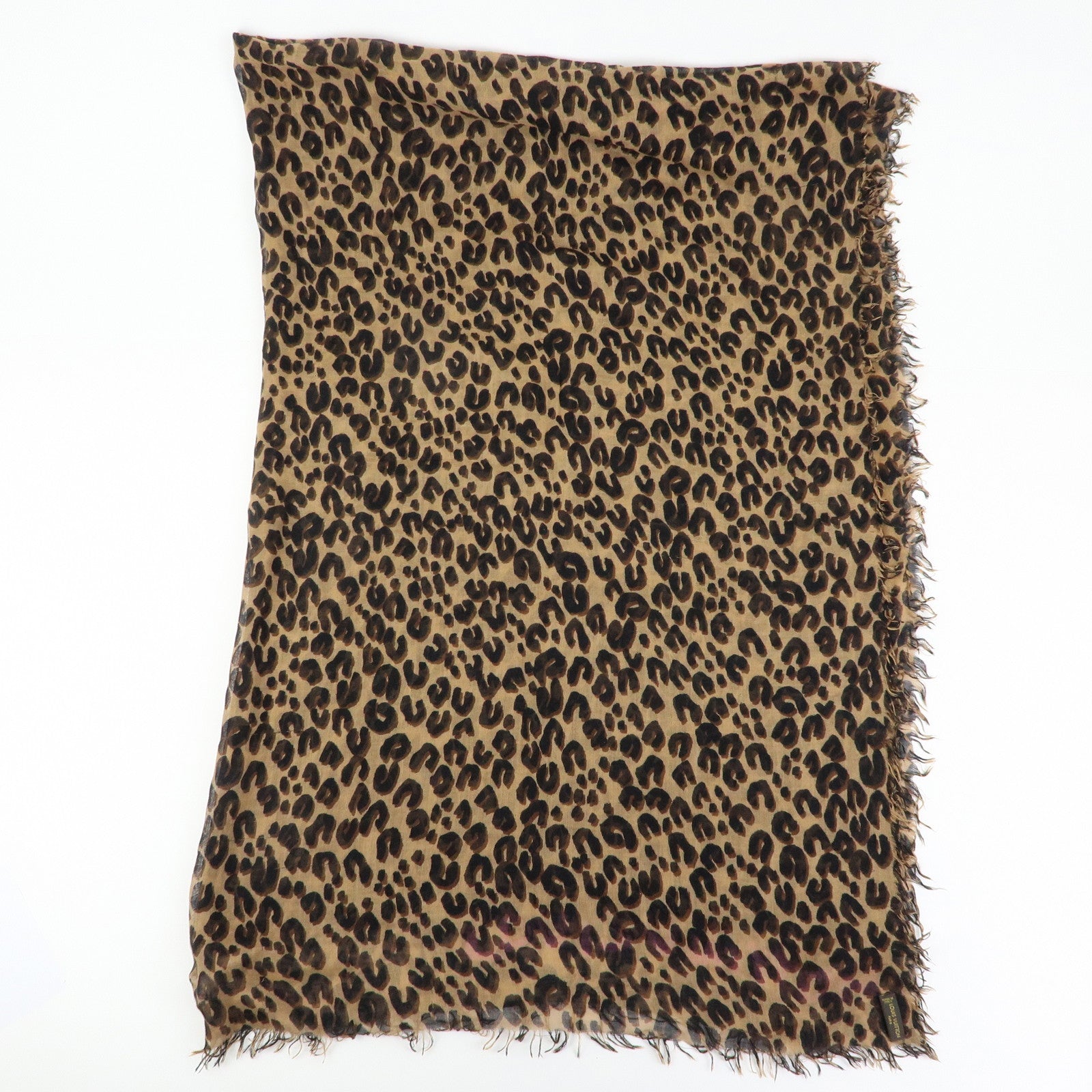 Louis Vuitton Etole Cashmere Silk Scarf Leopard Brown M72215