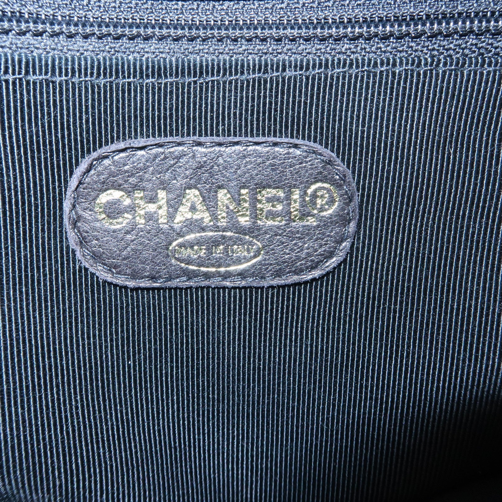 CHANEL COCO Mark Patent Leather Tote Bag Shoulder Bag Black Used