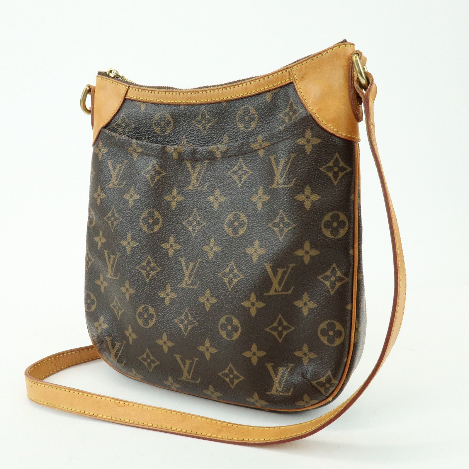 Louis Vuitton Monogram Odeon PM Canvas Shoulder Bag Brown M56390