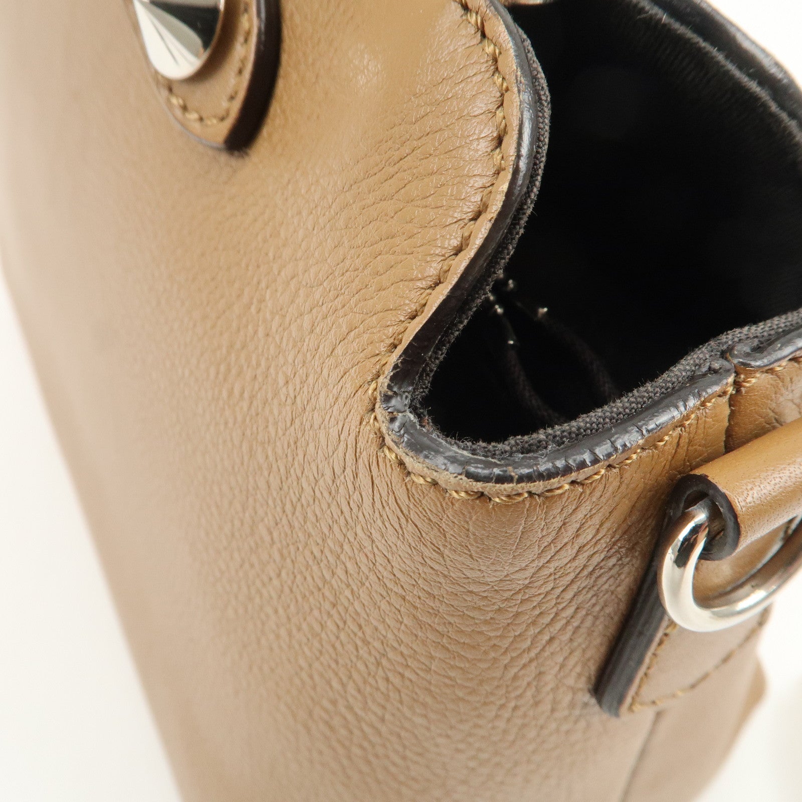 FENDI By The Way Leather 2Way Bag Hand Bag Shoulder Bag 8BL124