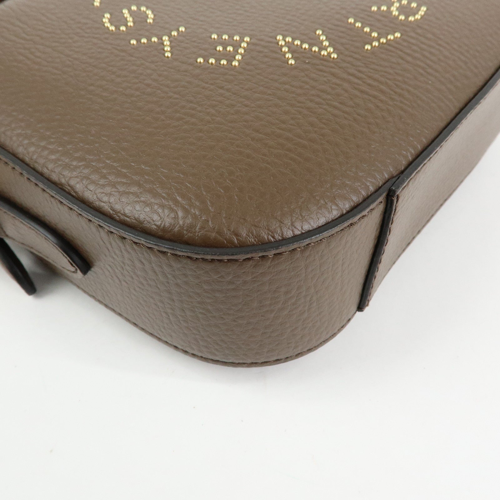 STELLA MCCARTNEY Faux Vegan Leathr Shoulder Crossbody Bag Brown