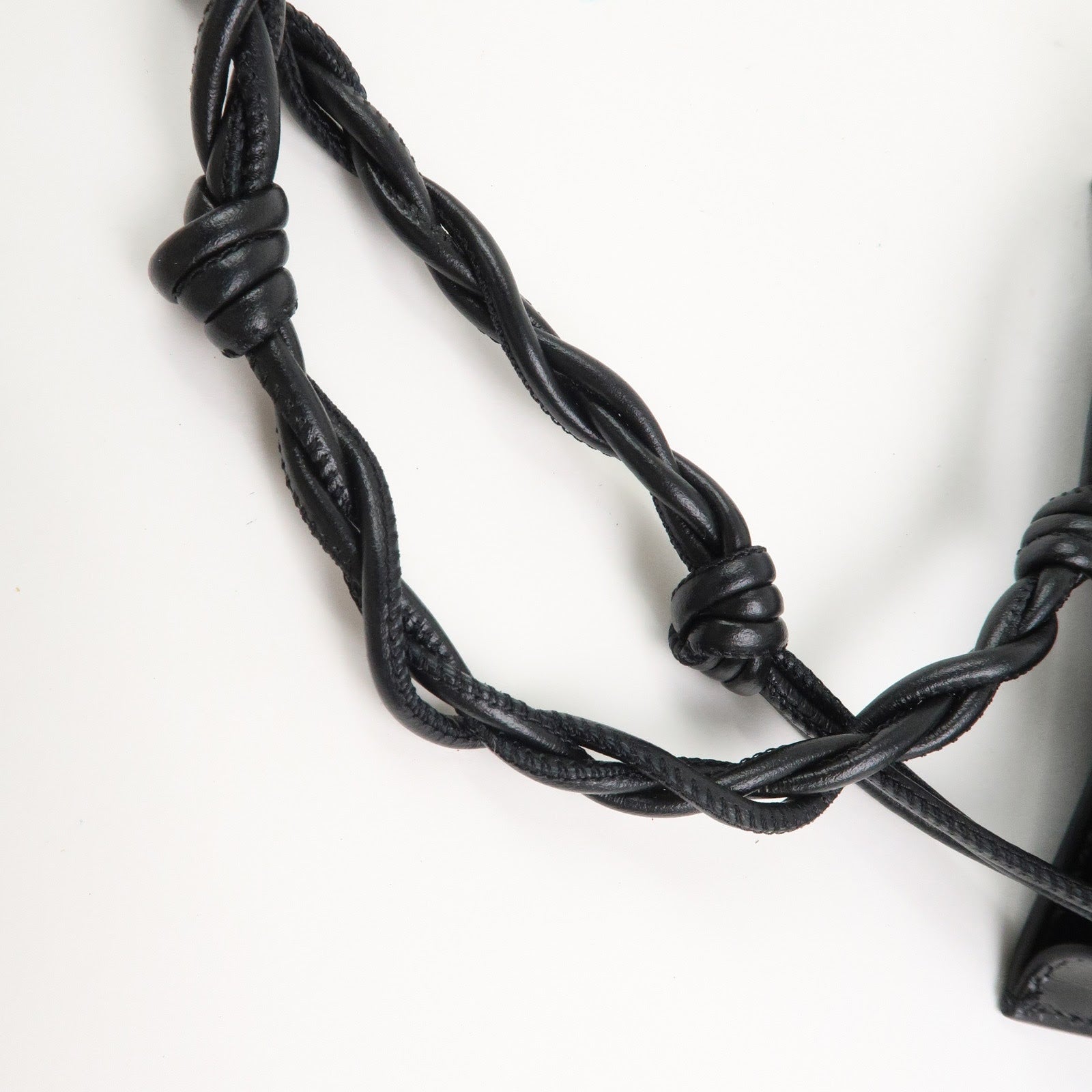 JIL SANDER Tangle Leather Small Shoulder Bag Crossbody Bag Black