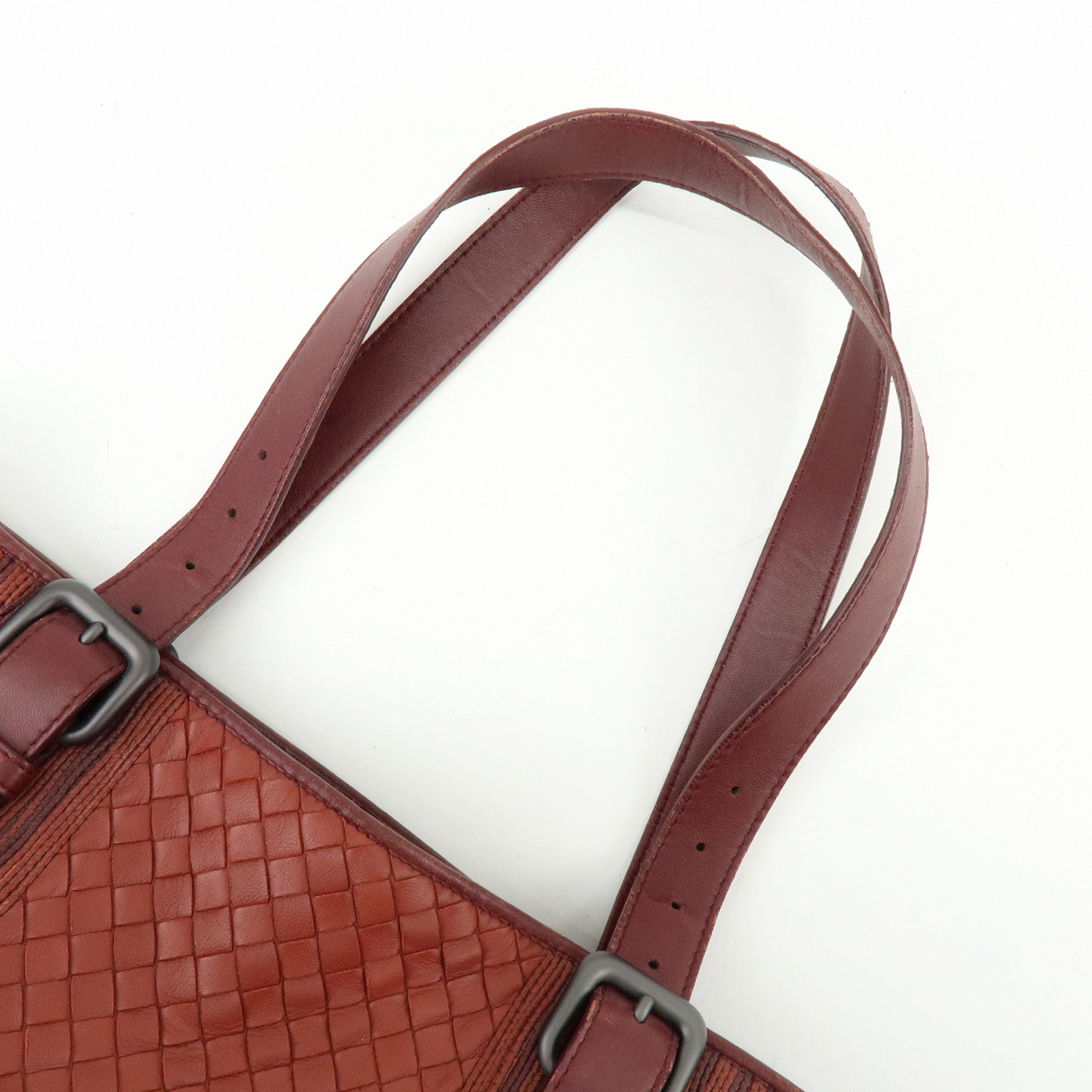 BOTTEGA VENETA Intrecciato Nappa Leather Tote Bag Bordeaux 161761