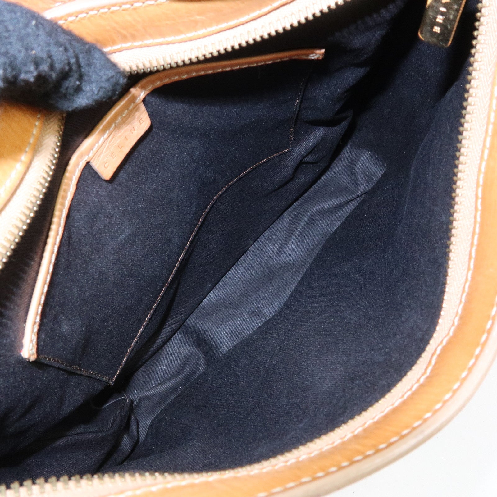 CELINE Macadam PVC Leather Shoulder Bag Hand Bag Brown