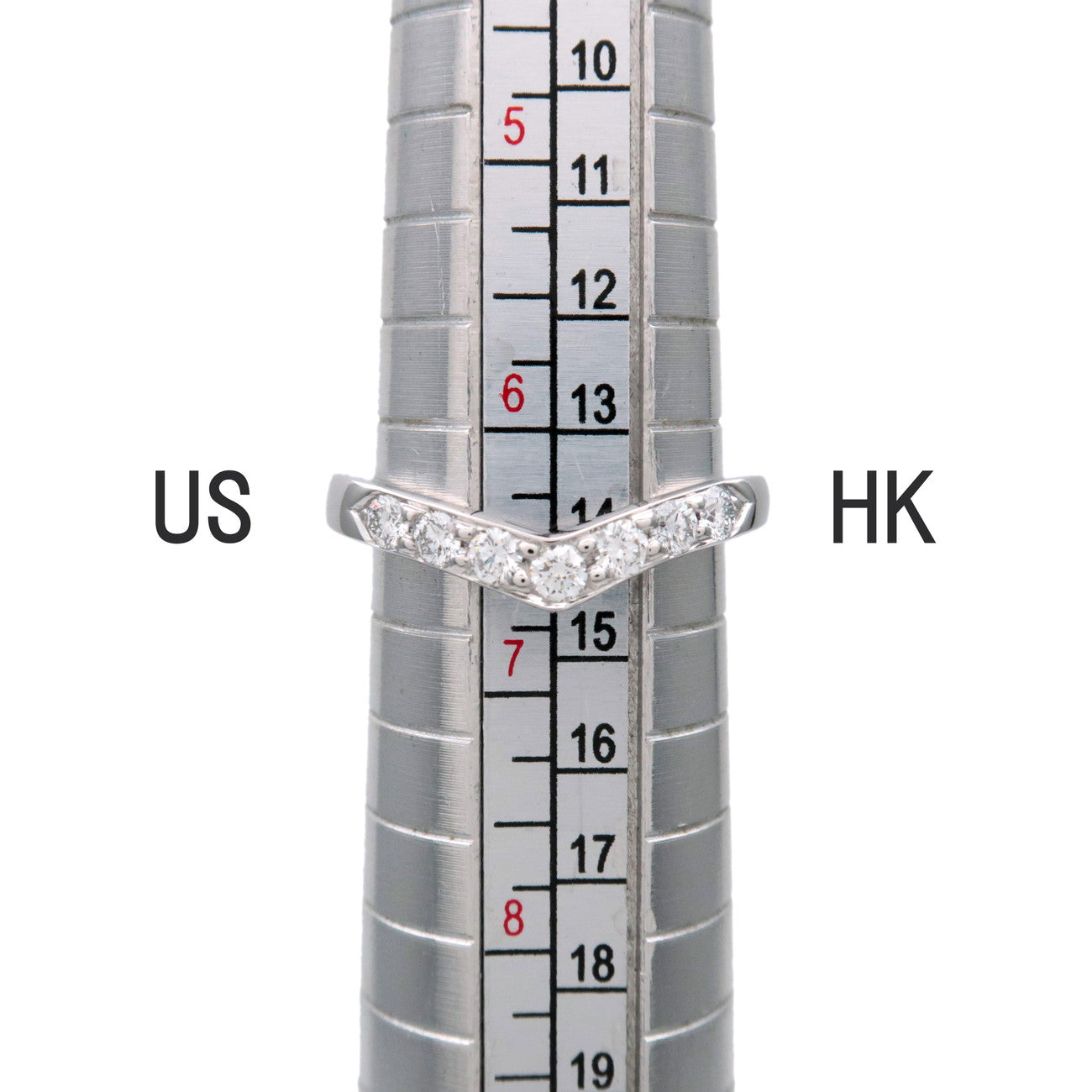 Tiffany & Co V Band Diamond Ring PT950 Platinum US6.5 EU53 HK13