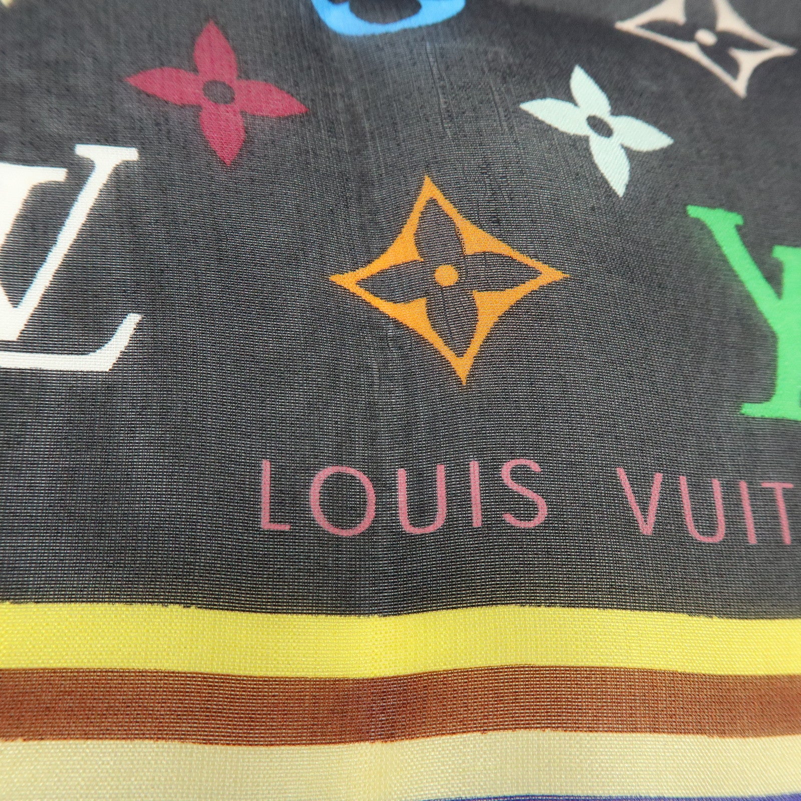 Louis Vuitton Monogram Multicolor Cotton 100% Handkerchief M71912