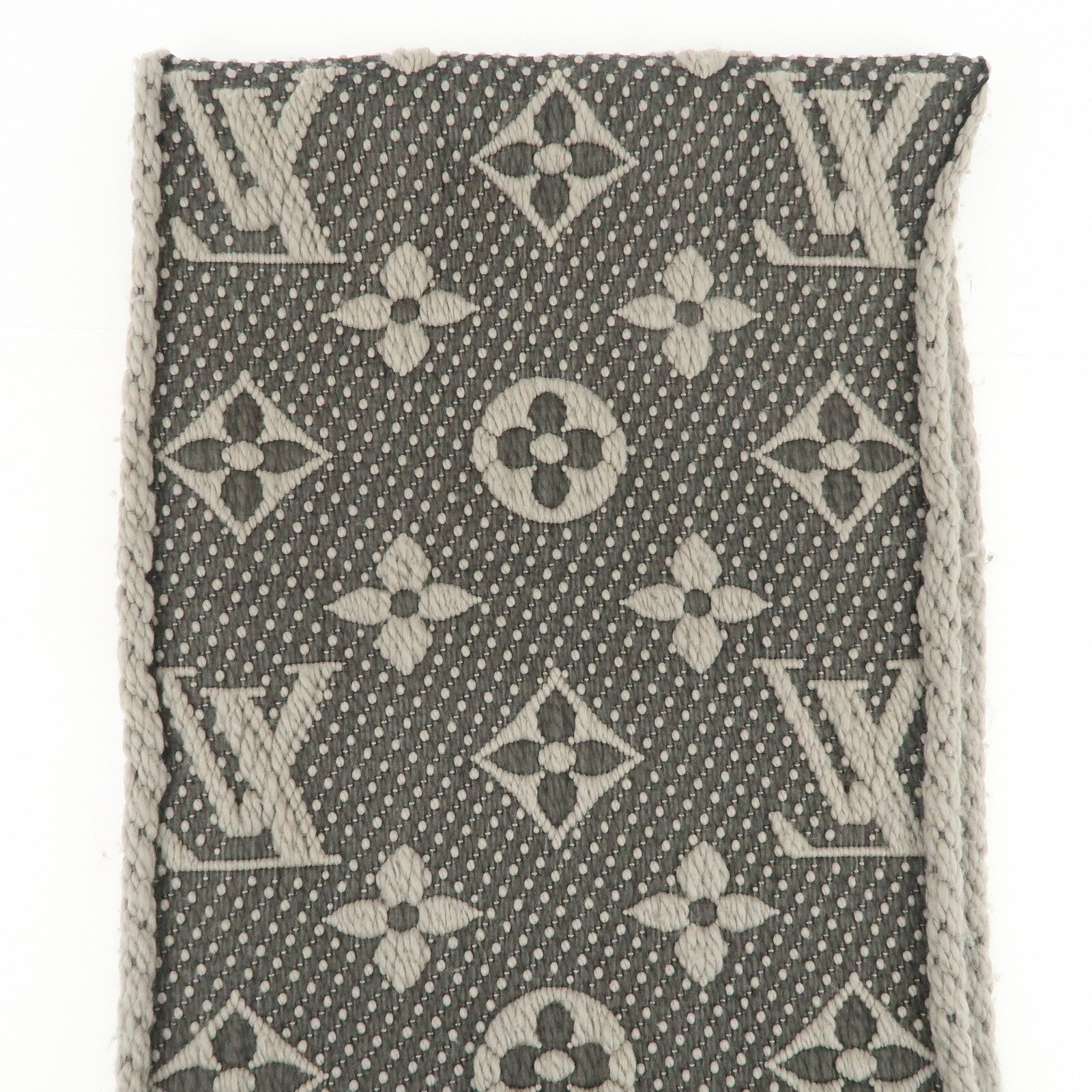 Louis Vuitton Monogram Escharp Logomania Scarf Gris Perle M74742