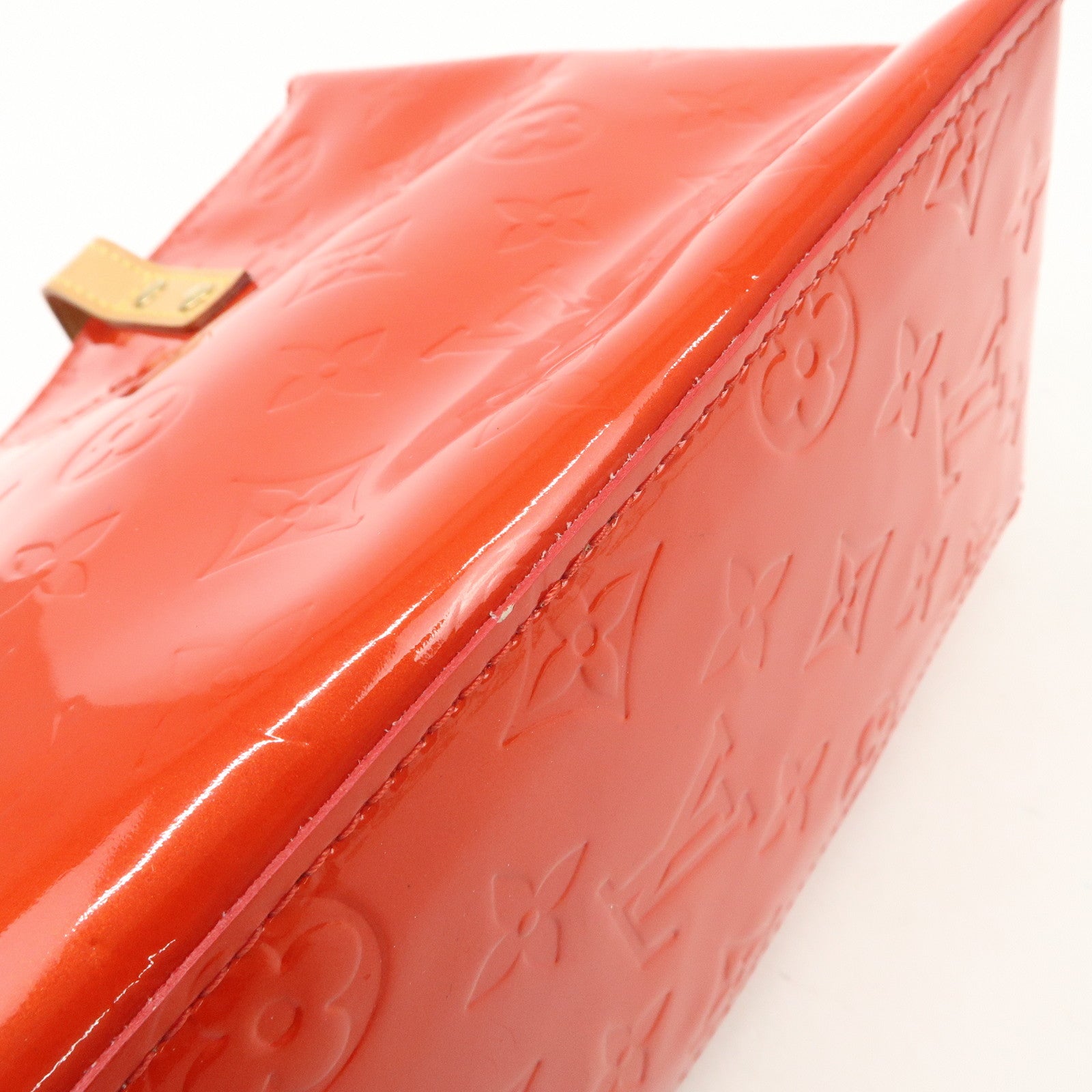 Louis Vuitton Monogram Vernis Lead PM Hand Bag Rouge M91088 Used