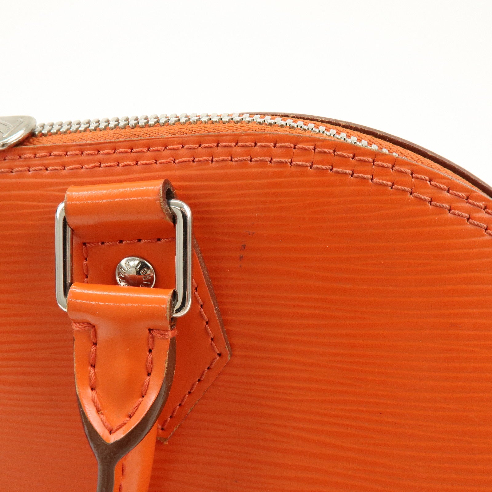 Louis Vuitton Epi Leather Alma PM Hand Bag Pimont Orange M40623