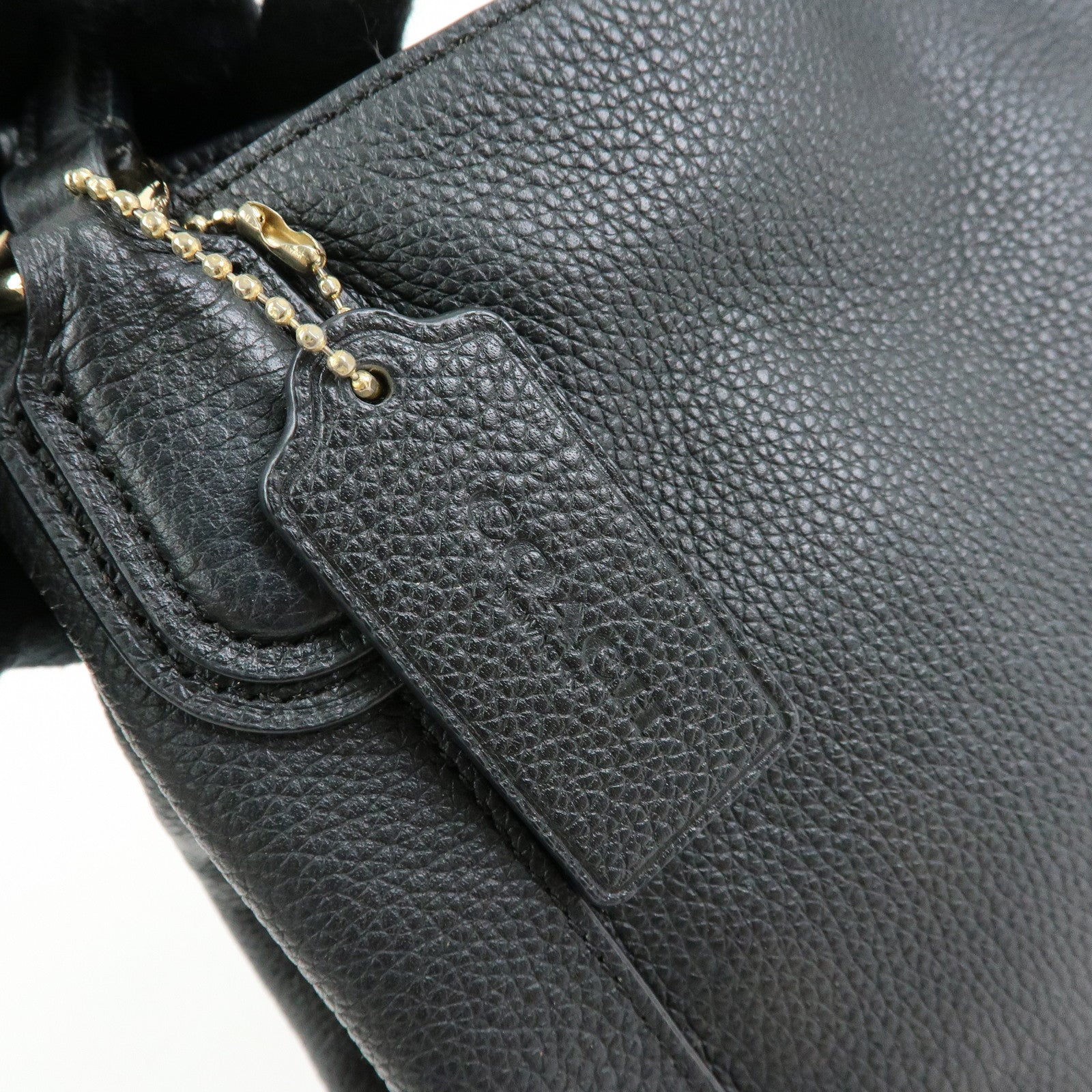 COACH Edie Leather 2Way Shoulder Bag Hand Bag Black