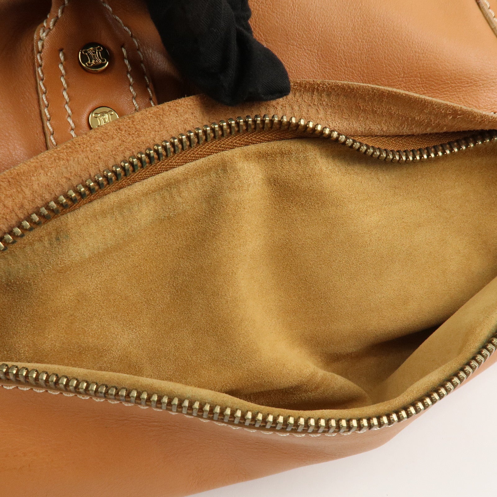 CELINE Macadam Leather Shoulder Bag Hand Bag Brown