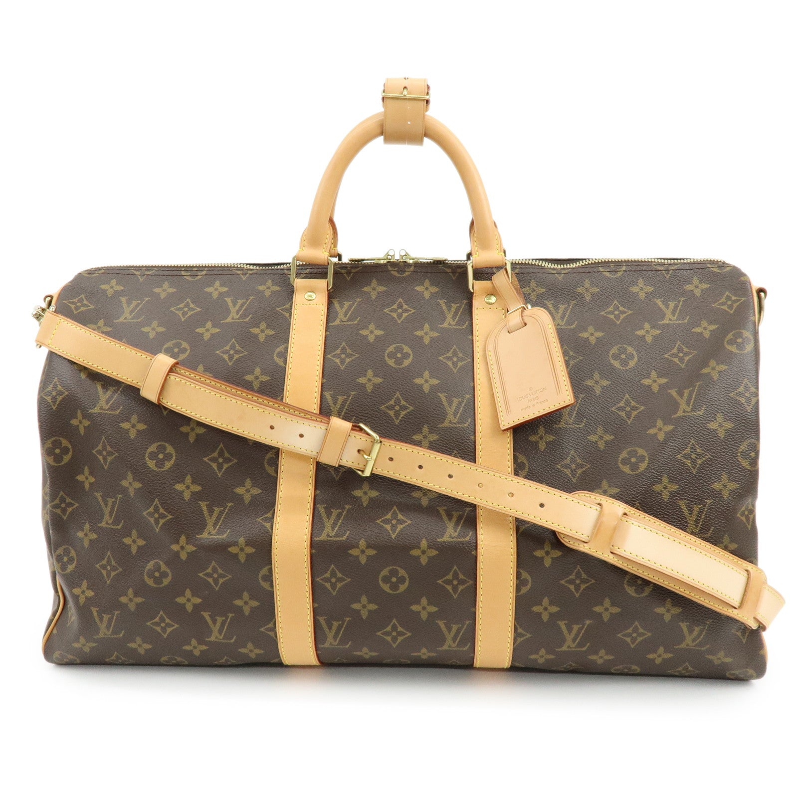 Louis Vuitton Monogram Keep All Bandouliere 50 Boston Bag M41416