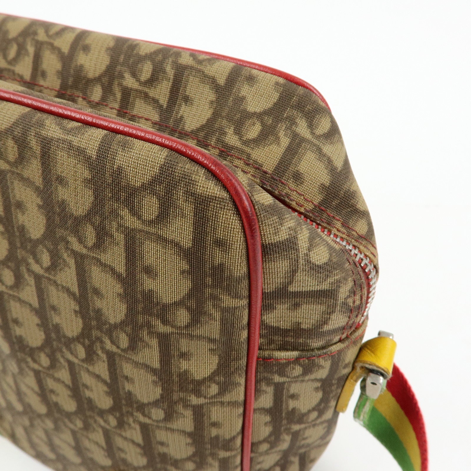 Christian Dior Rasta Trotter PVC Leather Shoulder Bag Brown