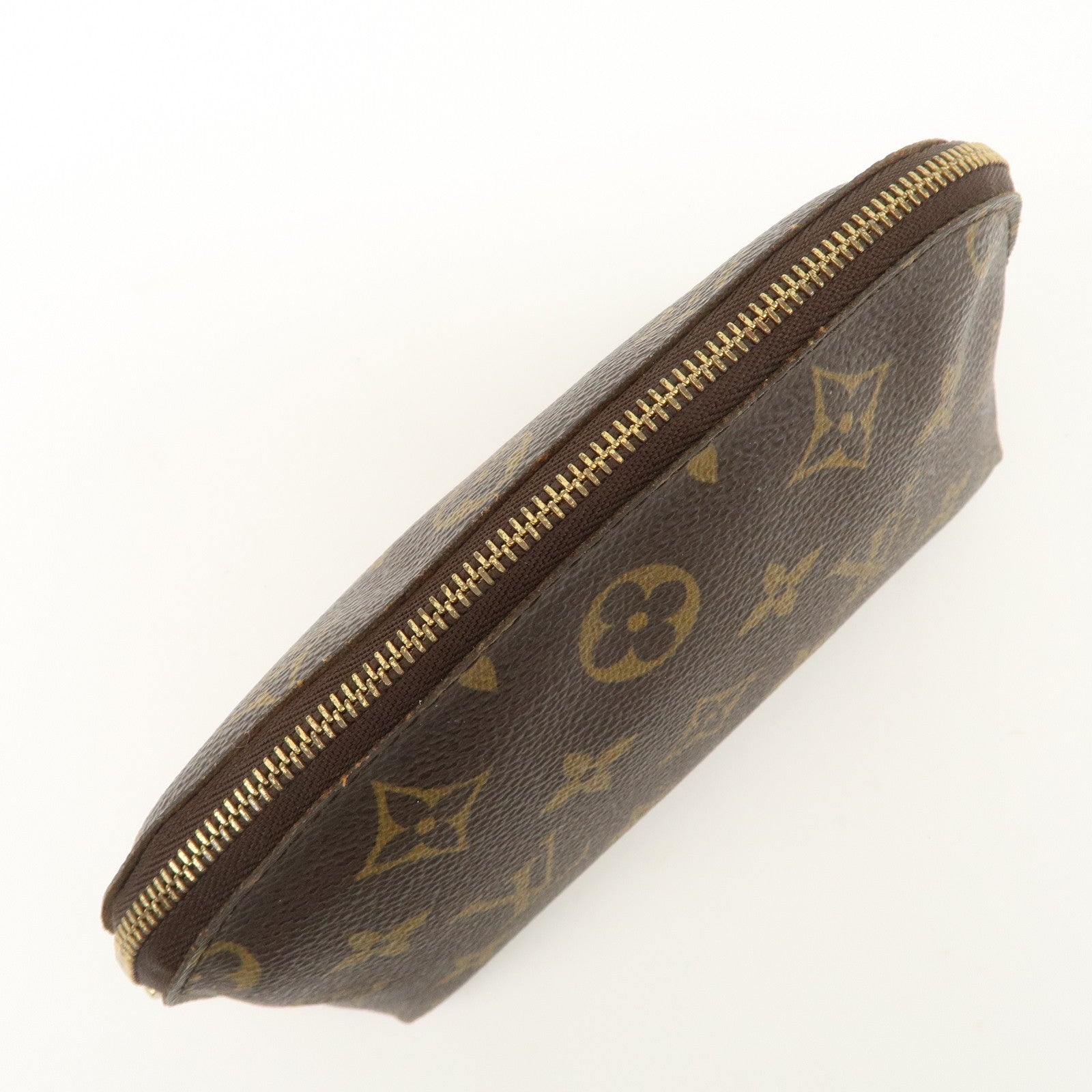 Louis Vuitton Monogram Pochette Cosmetic Pouch Brown M47515