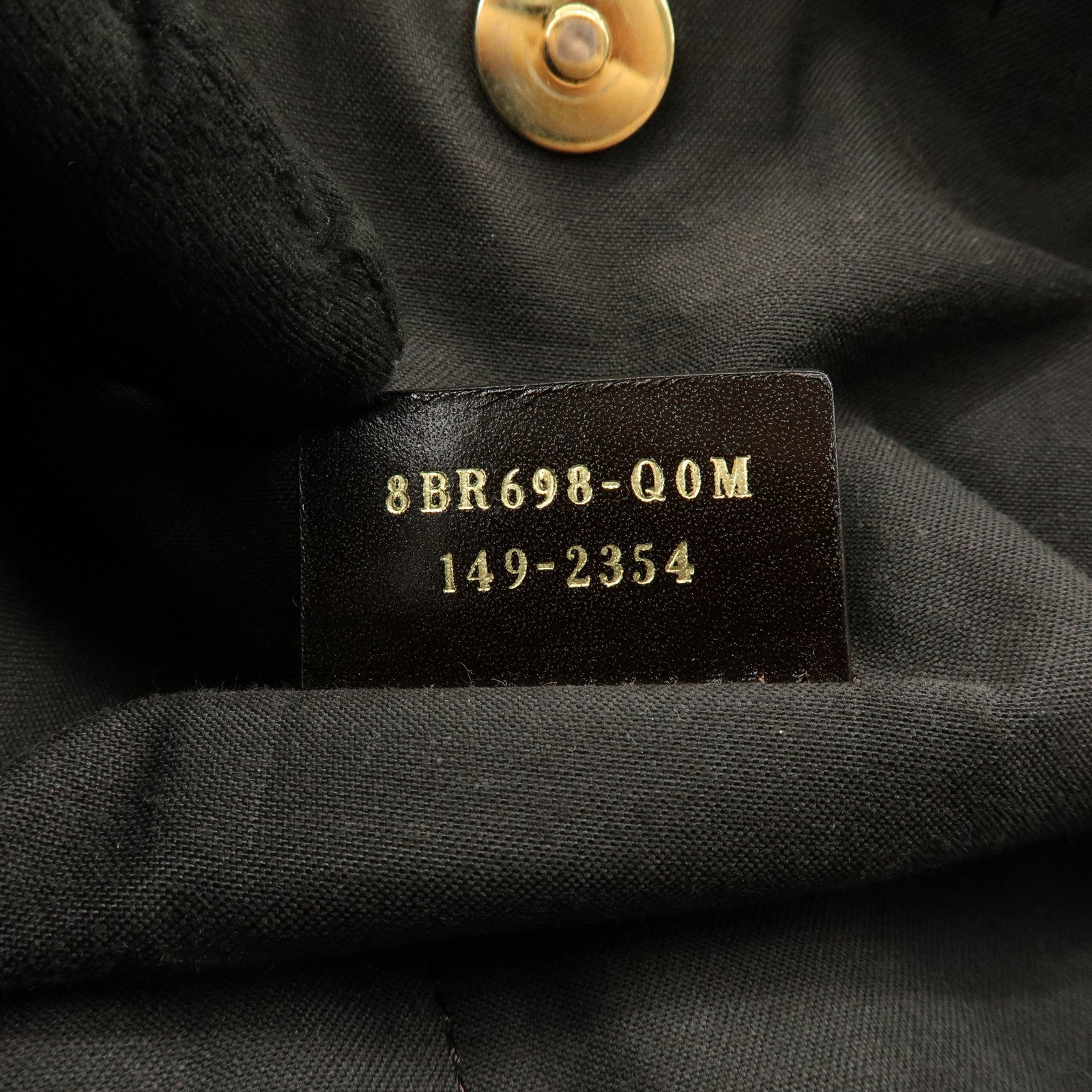 FENDI Zucca Canvas Leather Shoulder Bag Black Brown 8BR698