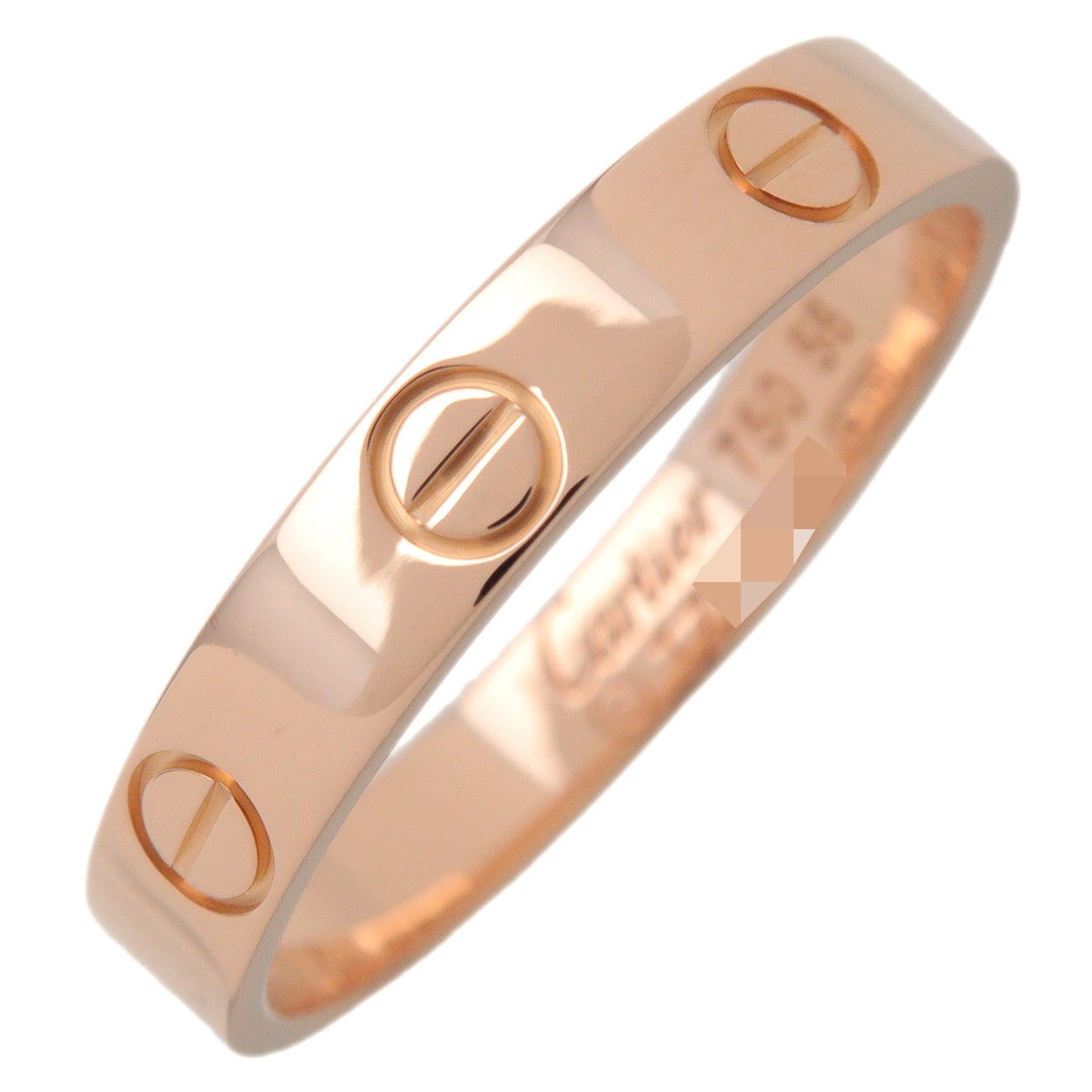 Cartier Mini Love Ring #56 K18PG 750PG Rose Gold US7.5 EU56 HK17