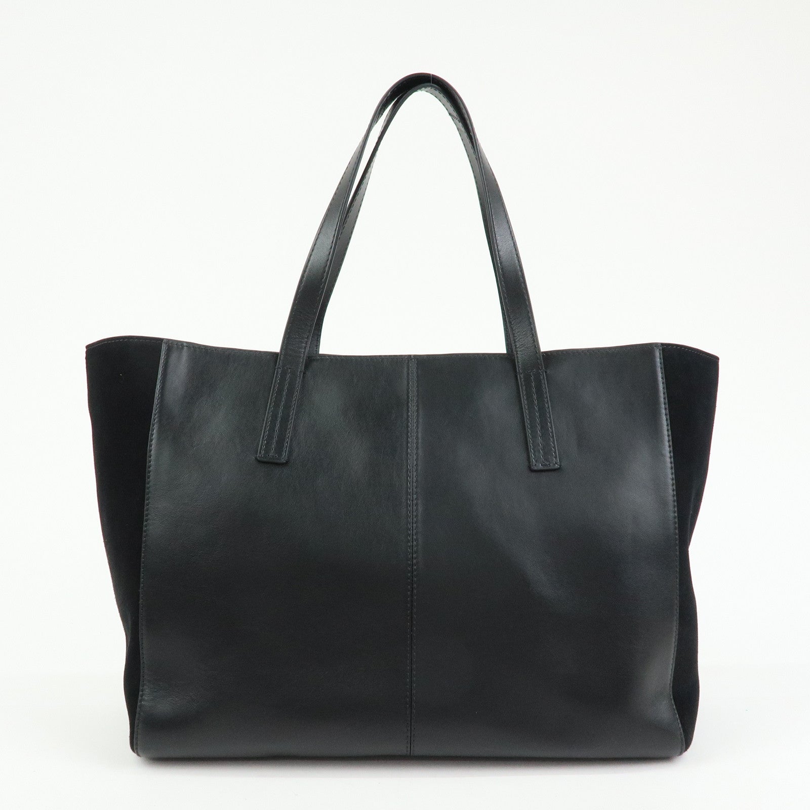 Chloe See By Chloe Leather Suede Tote Bag Shoulder Bag Black