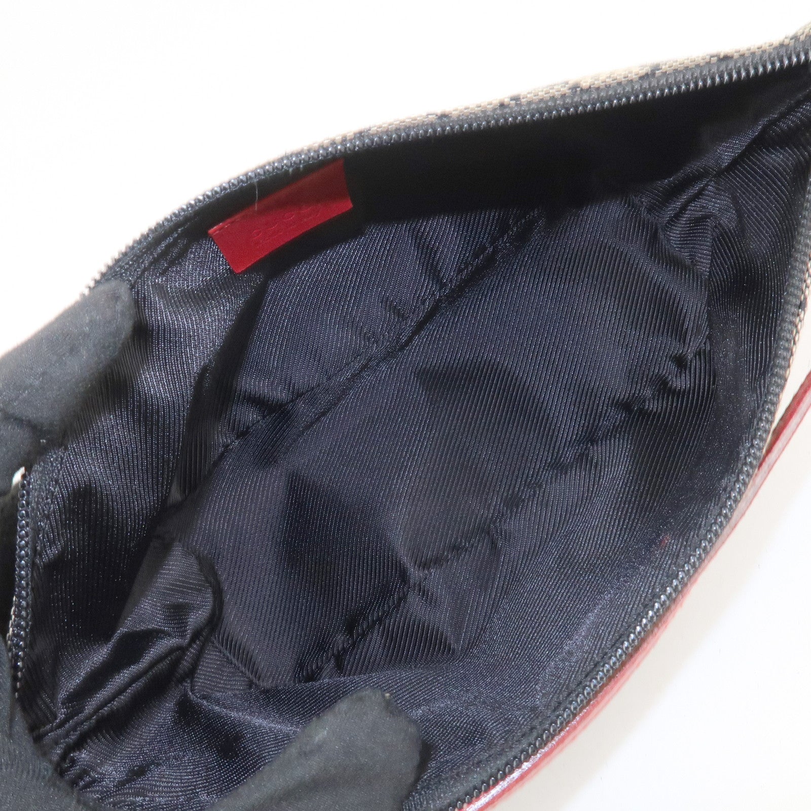 GUCCI Boat Bag GG Monogram Canvas Pouch Hand Bag 039.1103