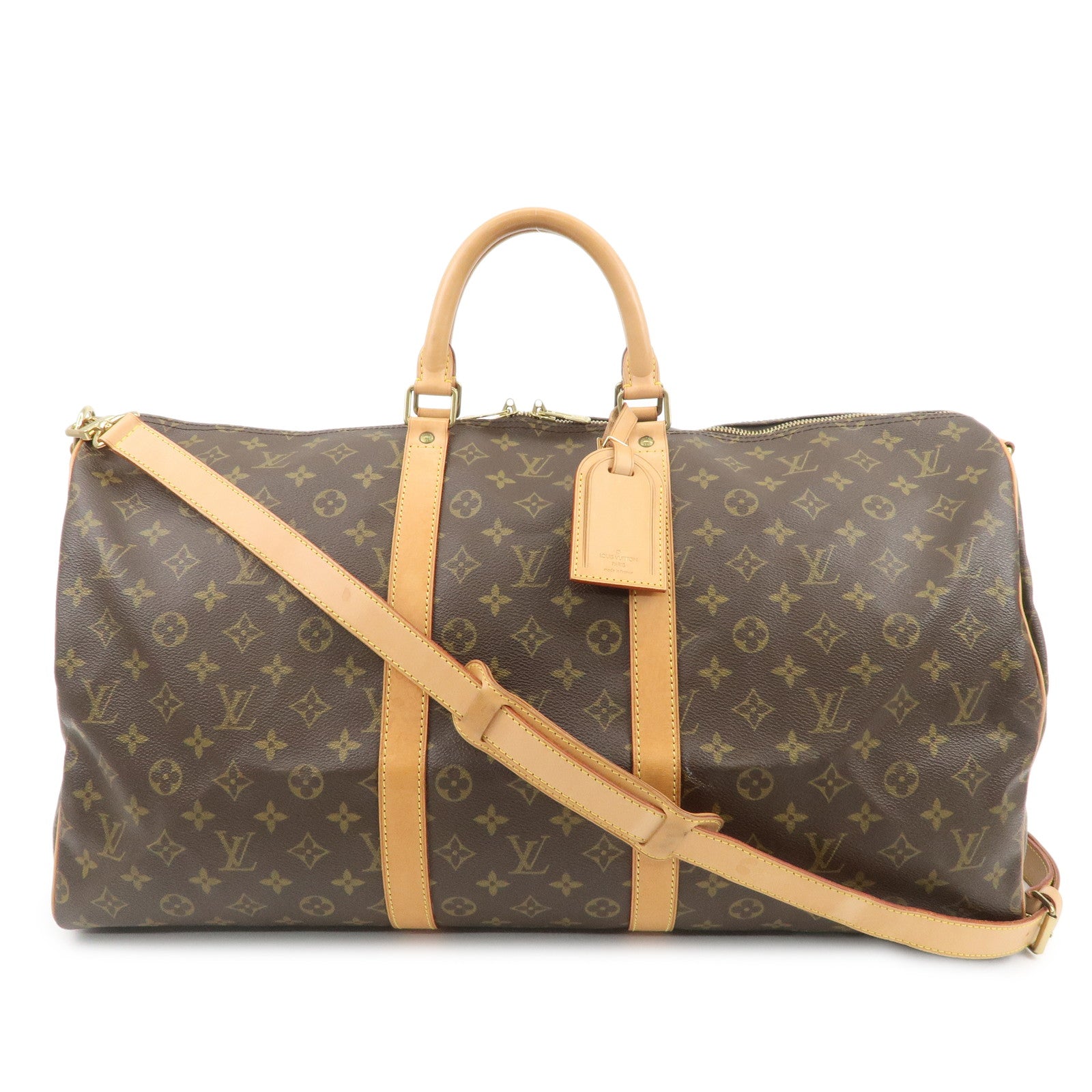 Louis Vuitton Monogram Keep All Bandouliere 55 Boston Bag M41414