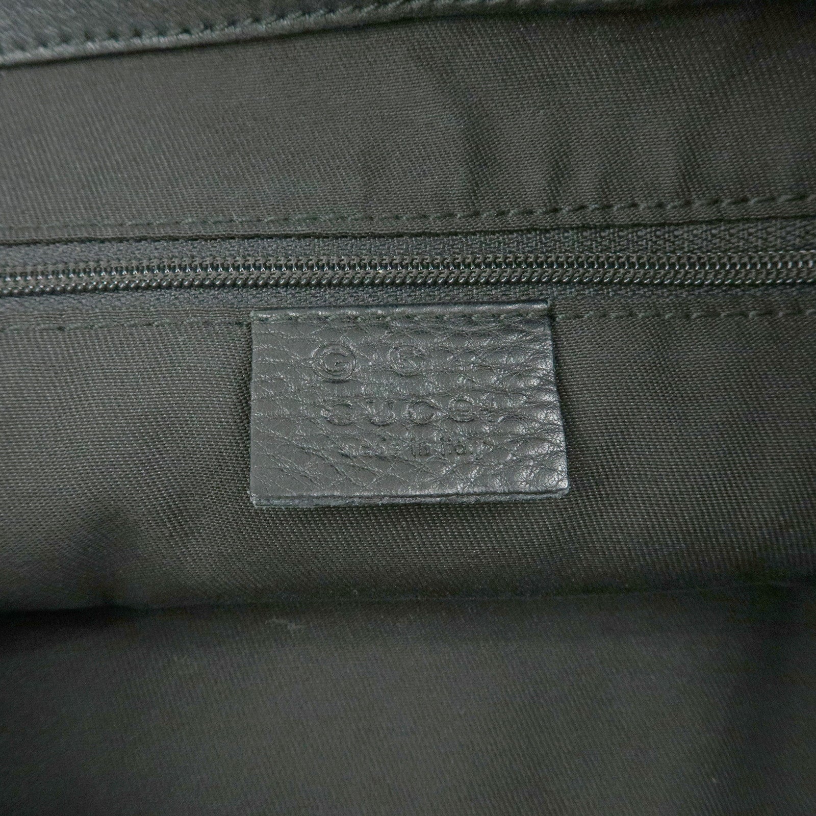 GUCCI GG Canvas Leather Shoulder Bag Hand Bag Black 179777