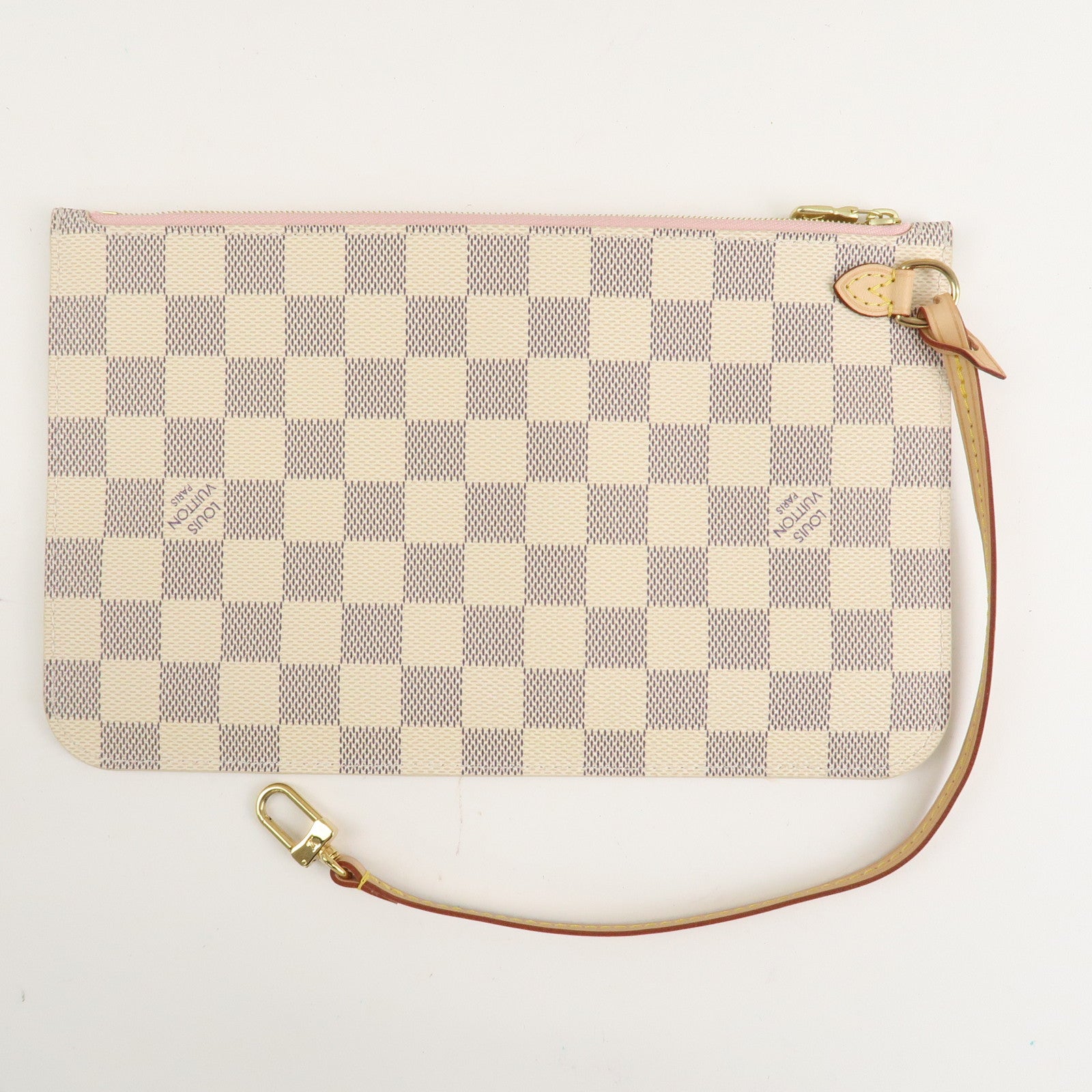 Louis Vuitton Damier Azur Neverfull MM Rose Ballerine N41605 Used