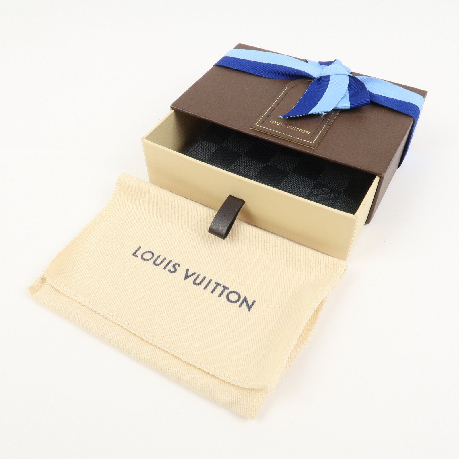 Louis Vuitton Damier Graphite Pochette Cles Coin Case Black N60155