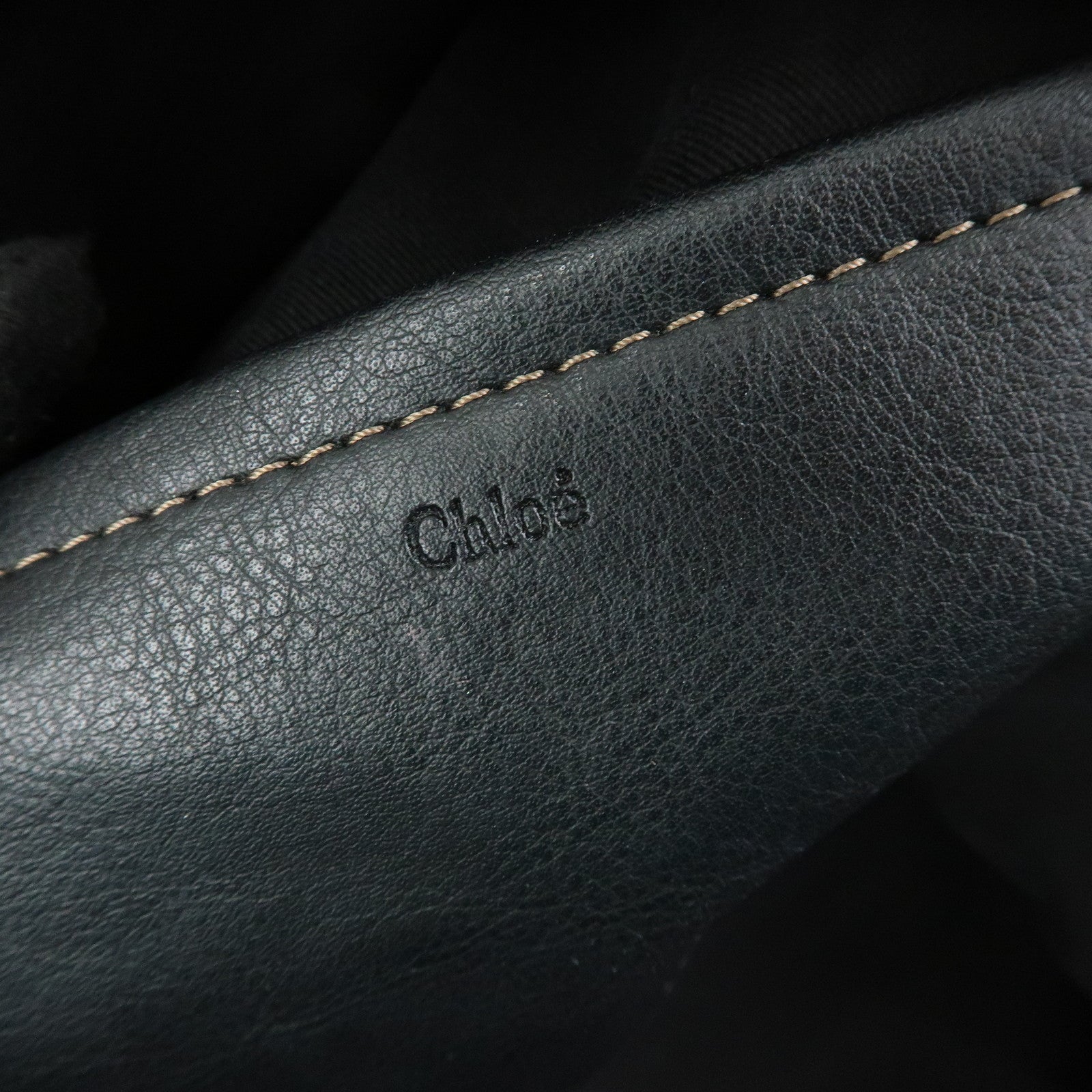 Chloe Eclipse Leather Tote Bag Shoulder Bag Hand Bag Black