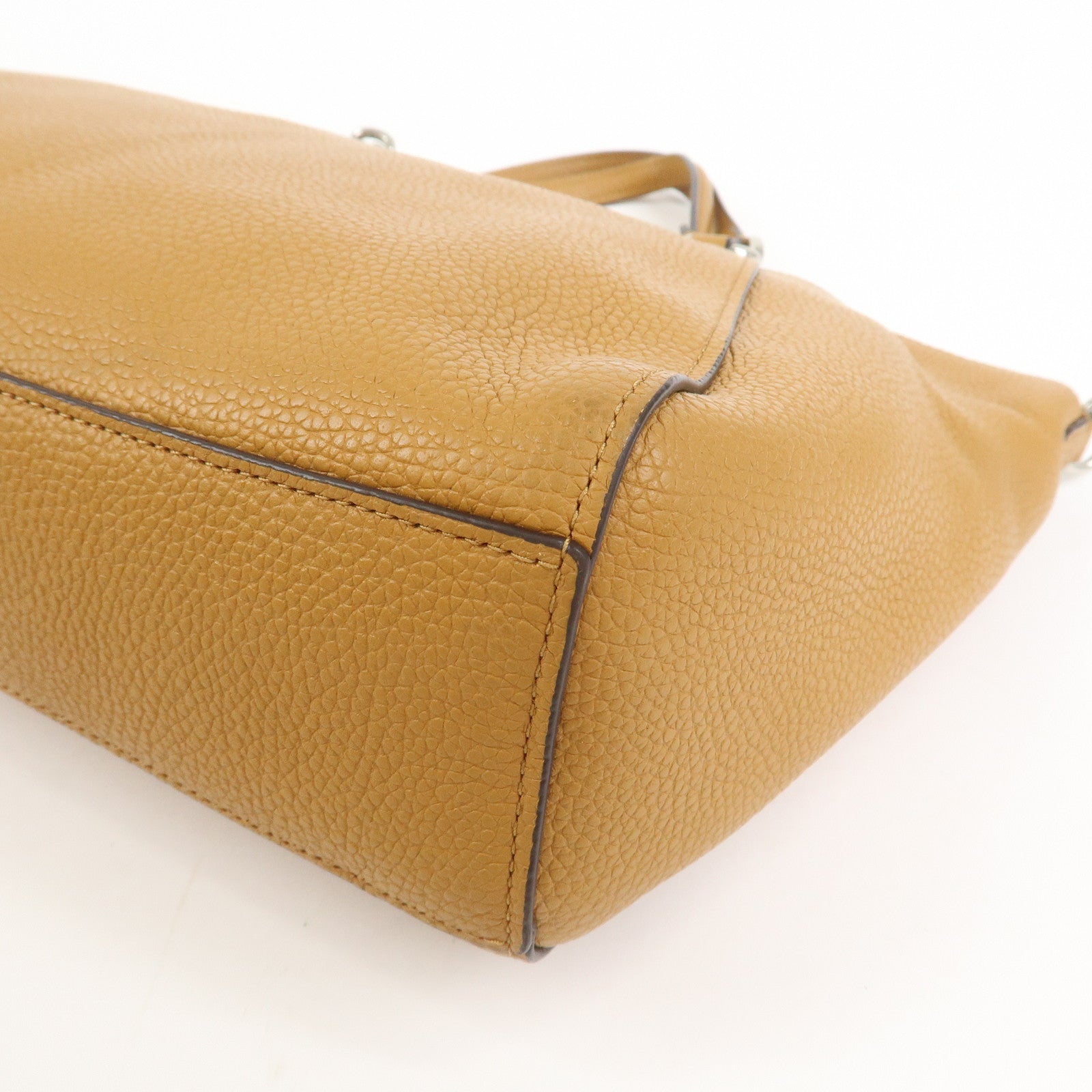 COACH Prairie Leather 2Way Shoulder Bag Hand Bag Brown