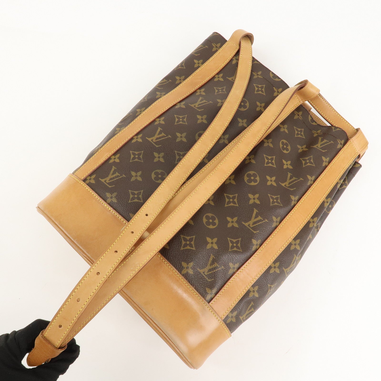 Louis Vuitton Monogram Randonnee PM Laundry Bag Brown M42243 Used