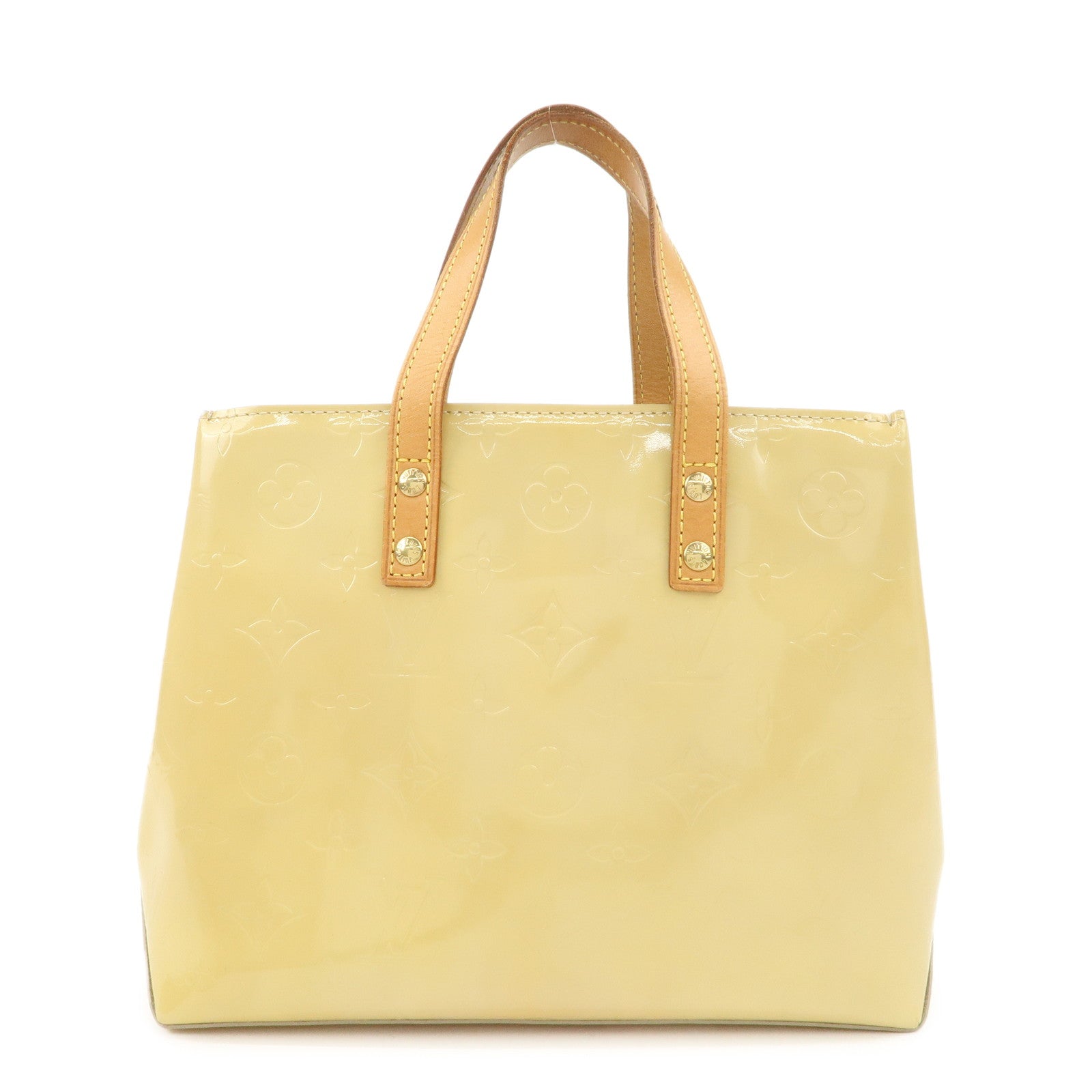 Louis Vuitton Monogram Vernis Lead PM Hand Bag Beige M91144
