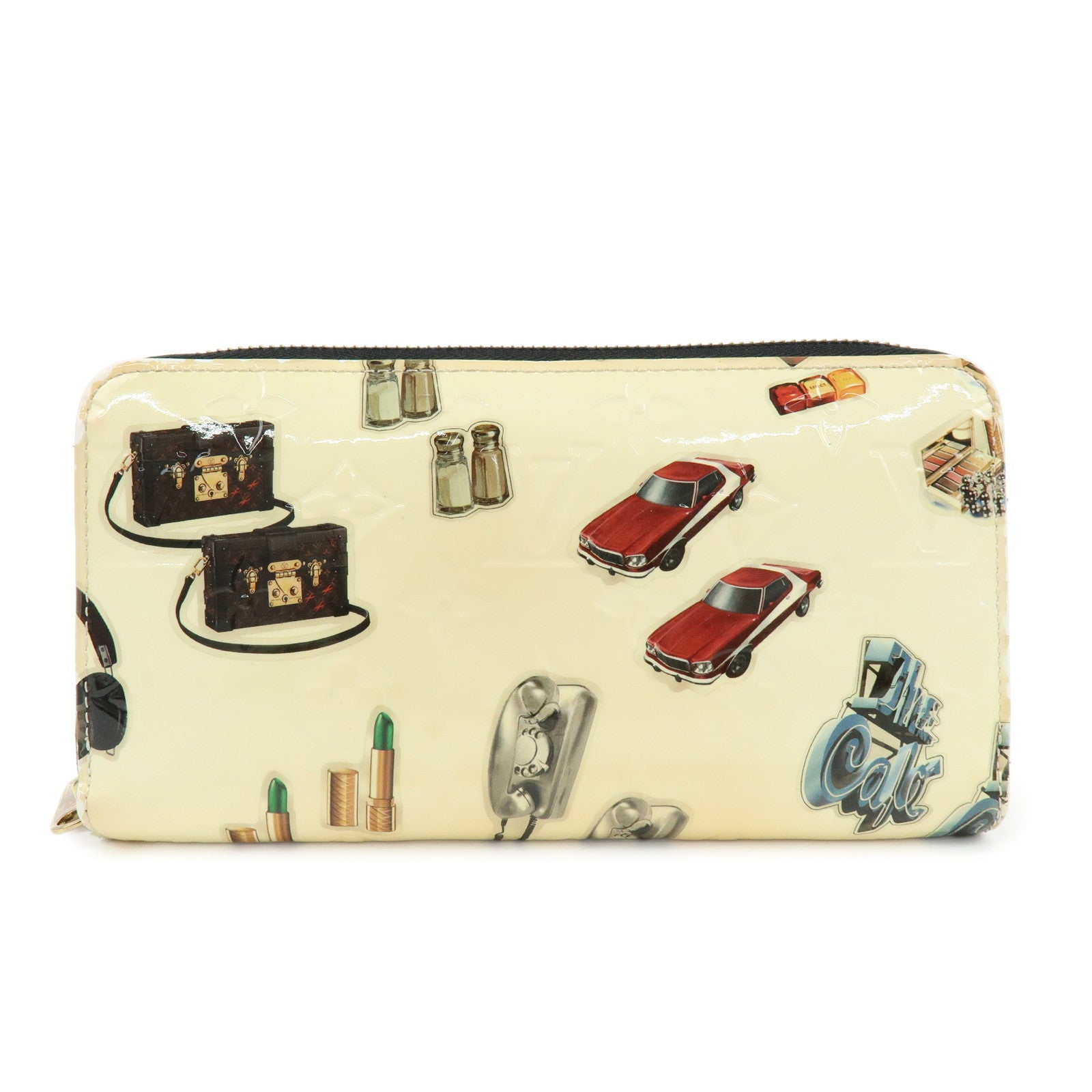 Louis Vuitton Monogram Vernis Zippy Wallet Sticker Print M50370