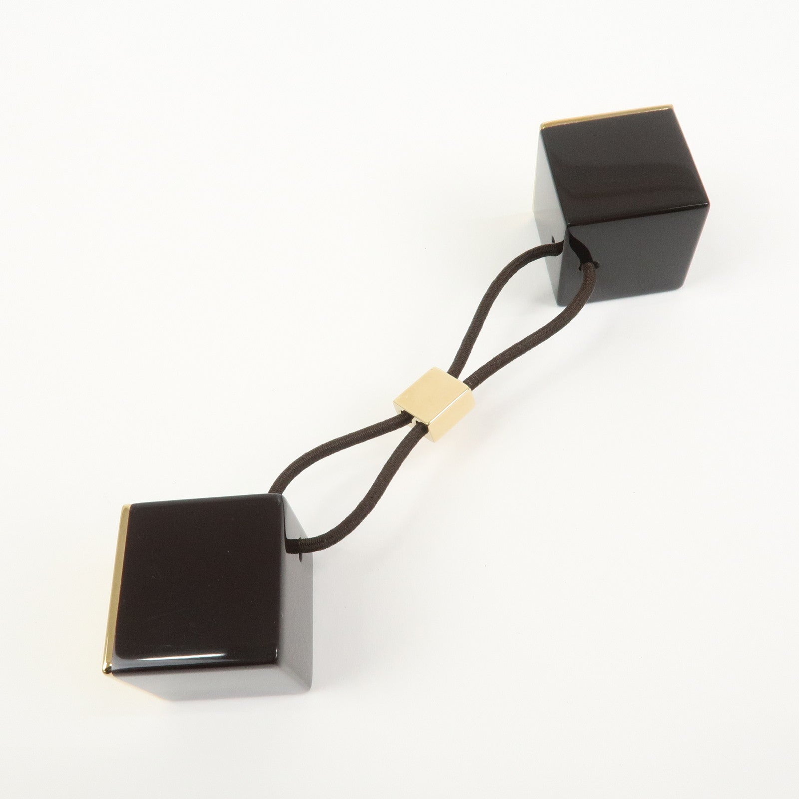 Louis Vuitton Hair Cube Plastic Hair Accessory Dark Brown