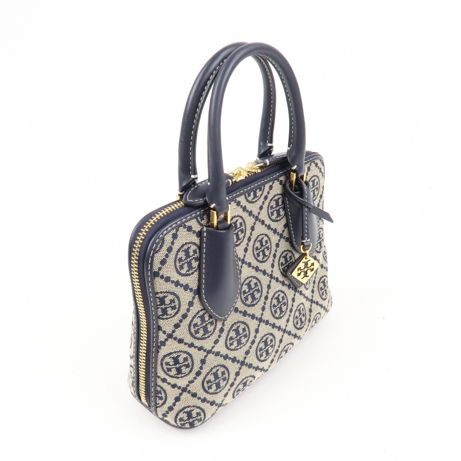 TORY BURCH Mini Swing Bag 2Way Bag Hand Shoulder Bag Navy Beige