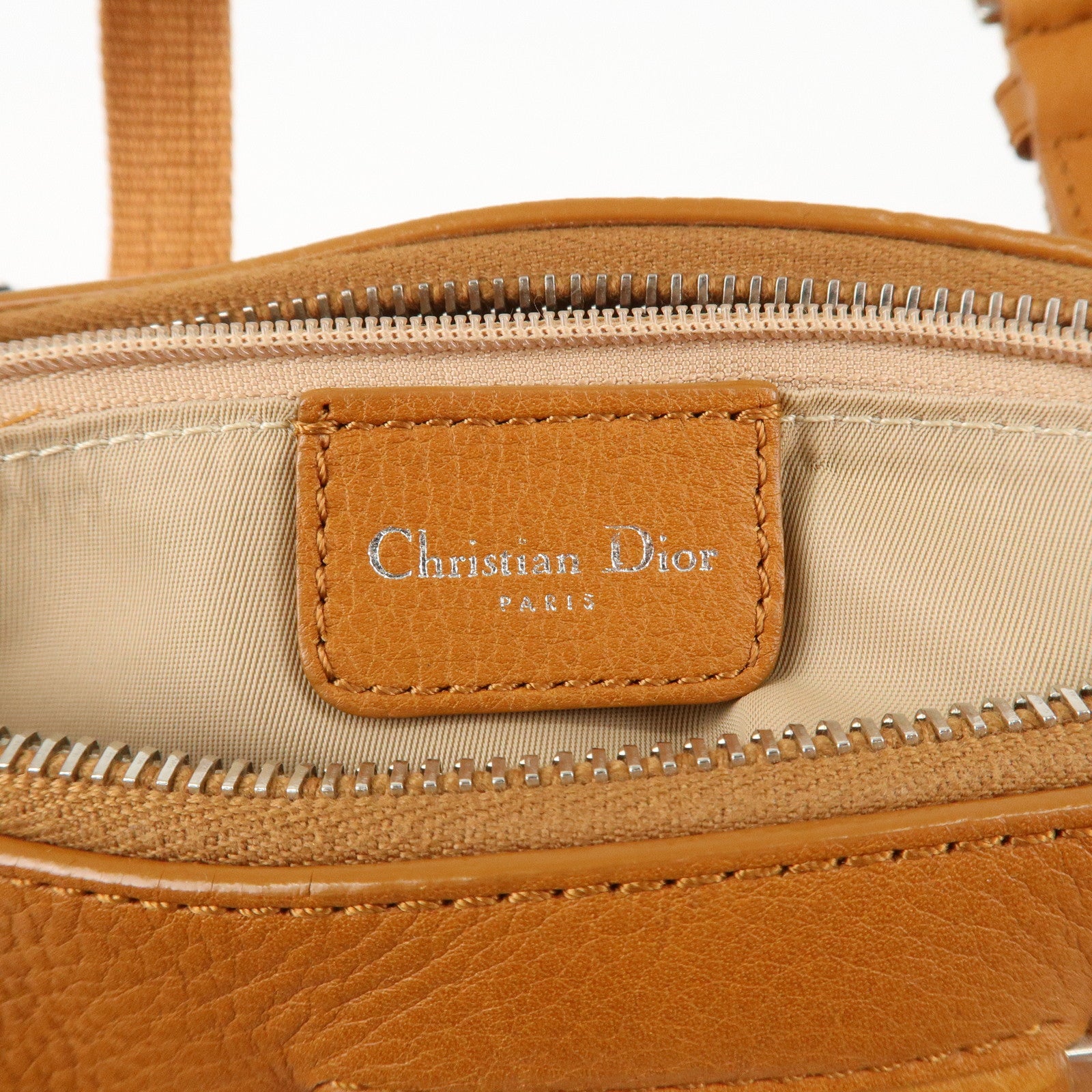 Christian Dior Trotter Canvas Leather Mini Boston Bag Hand Bag Used