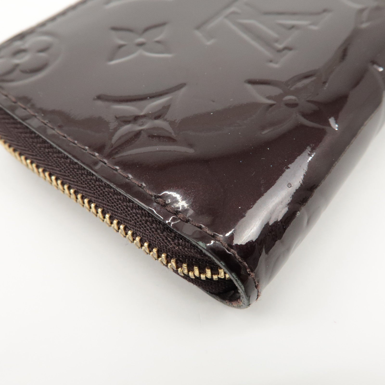 Louis Vuitton Monogram Vernis Zippy Coin Purse Amarante M93607 Used