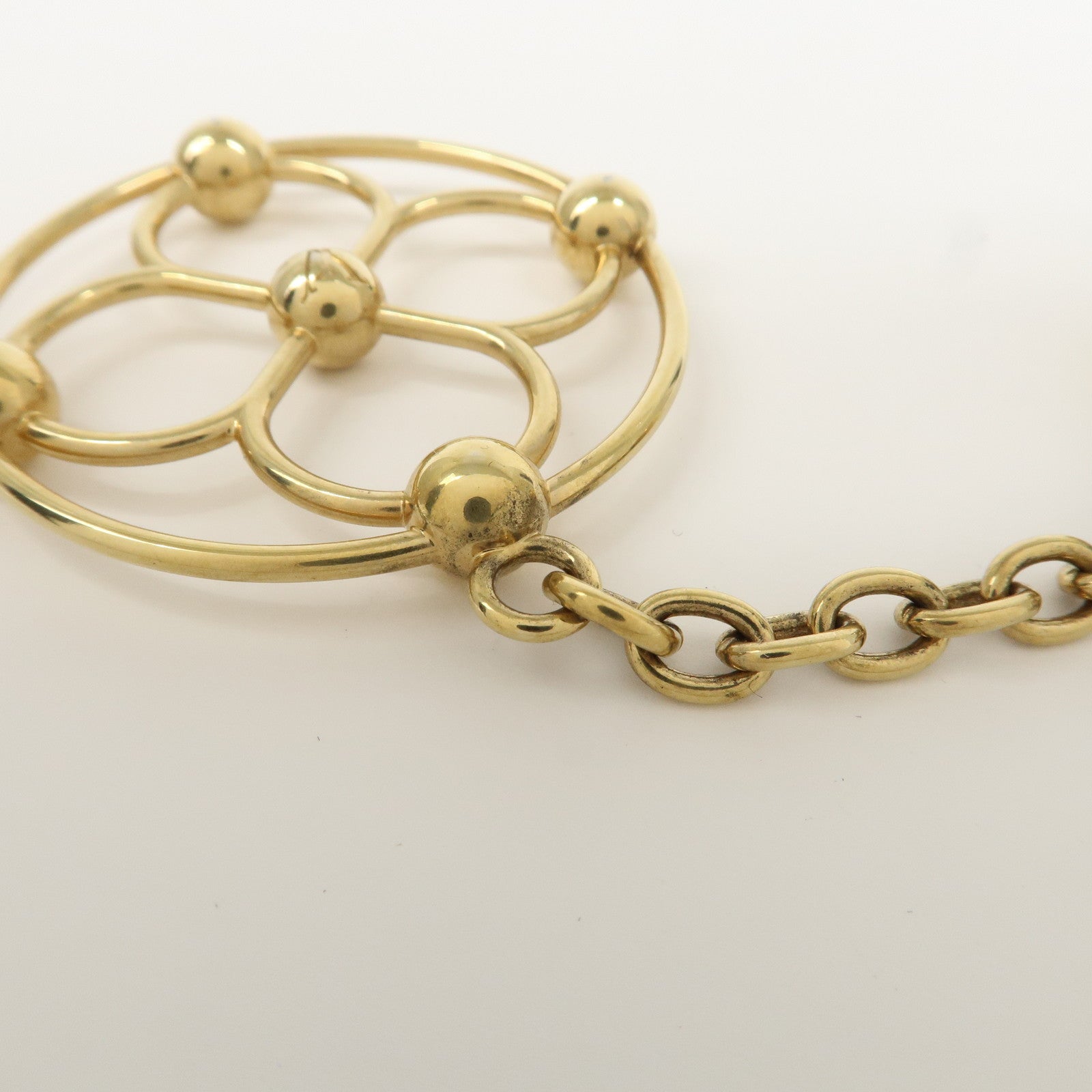 Louis Vuitton Bloomy Key Chain Bag Charm Gold M67931 Used