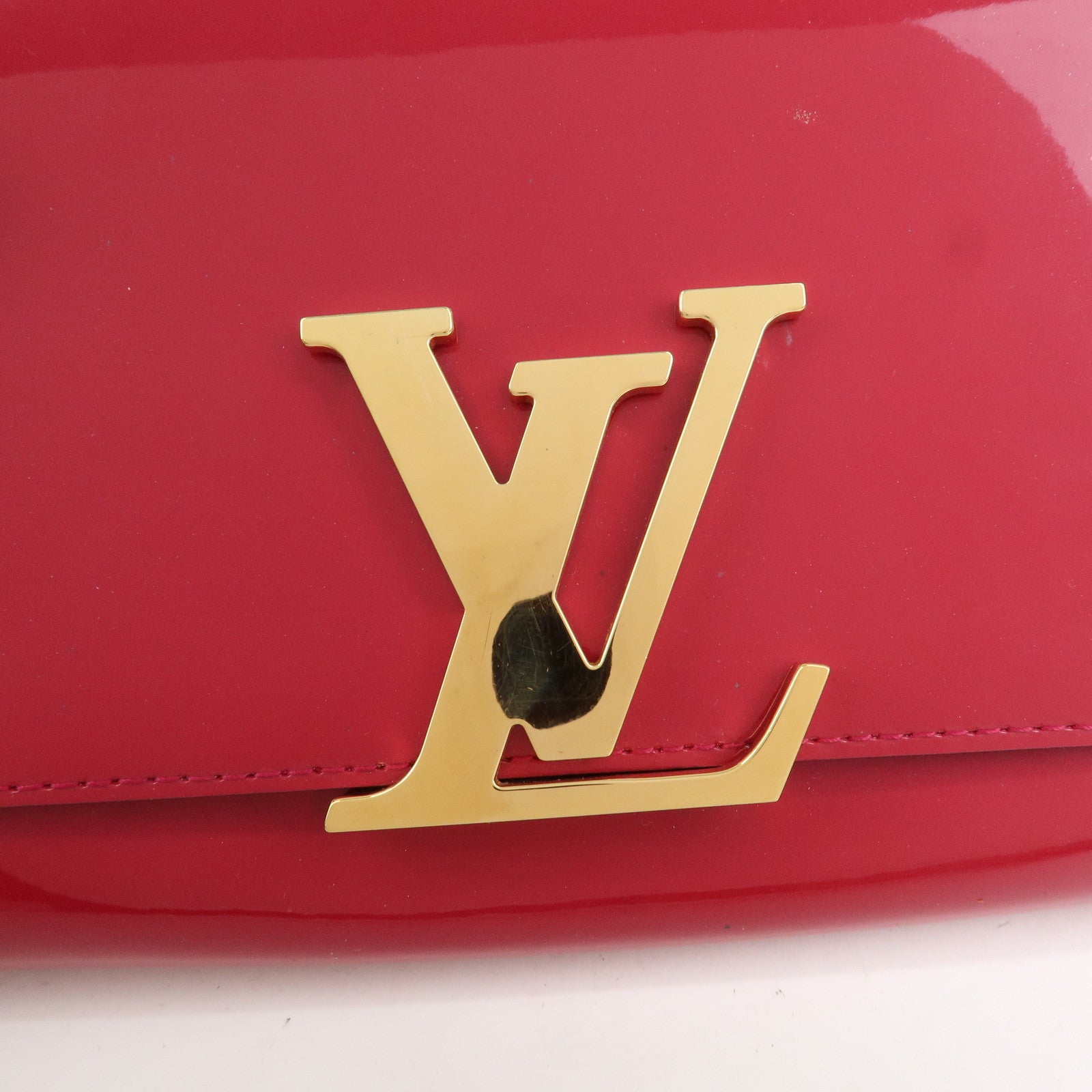 Louis Vuitton Vernis Leather Louise GM Clutch Bag Rose M61317 Used