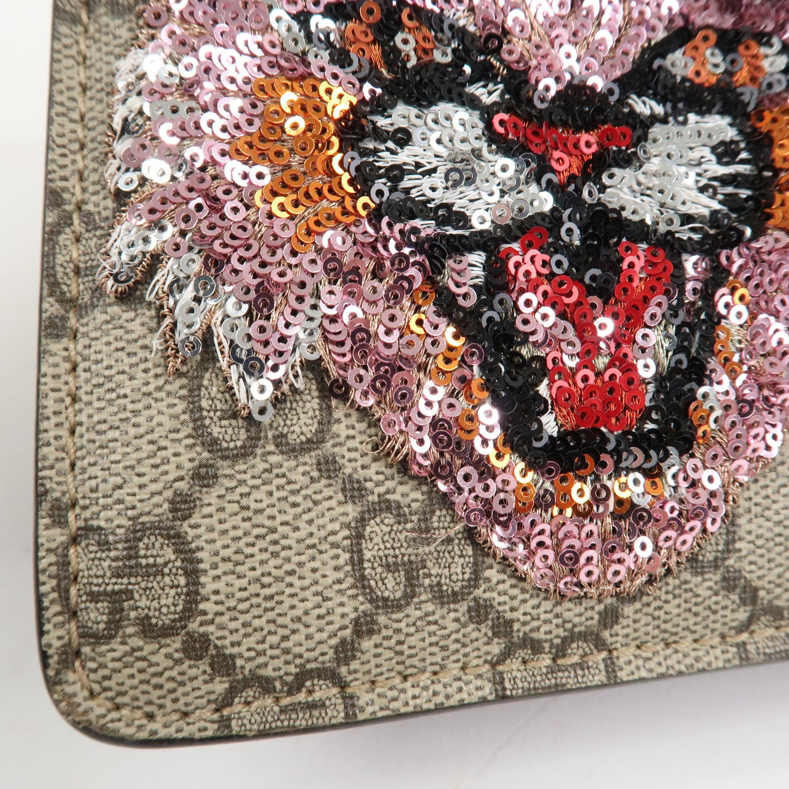 GUCCI Dionysus GG Supreme Suede Medium Chain Shoulder Bag 400249