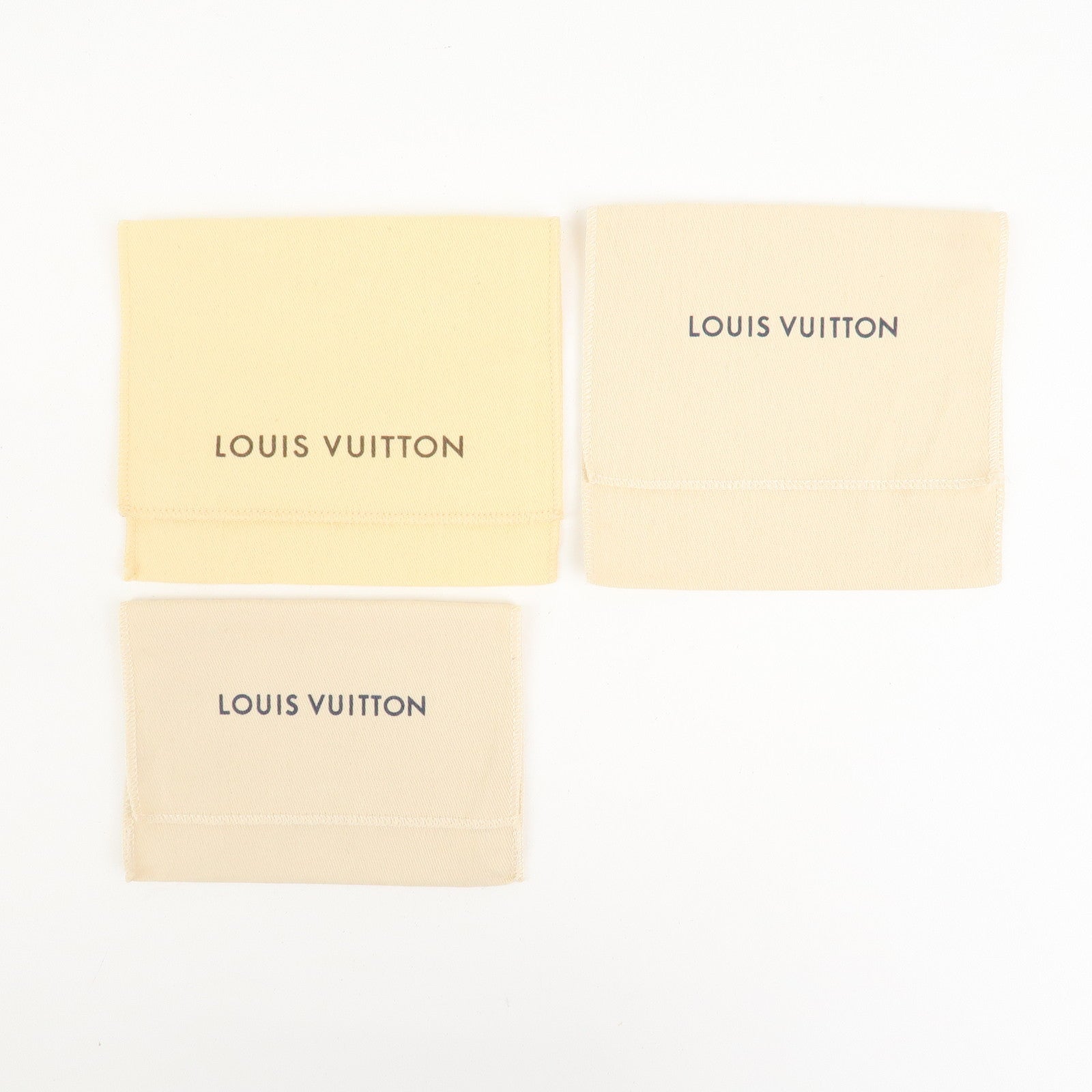 Louis Vuitton Set of 19 Dust Bag Storage Bag Flap Drawstring Beige
