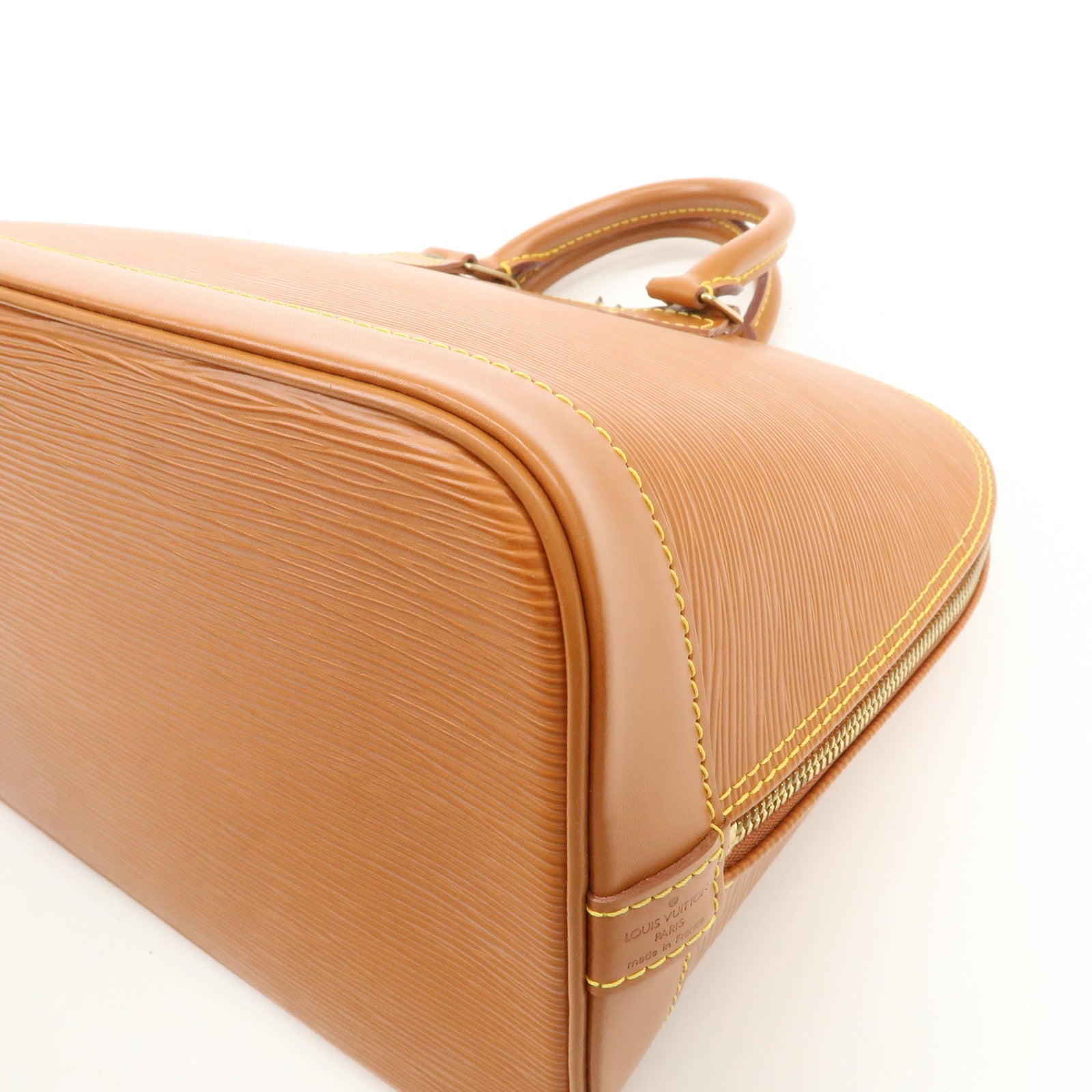 Louis Vuitton Epi Leather Alma PM Hand Bag Zipang Gold M52148