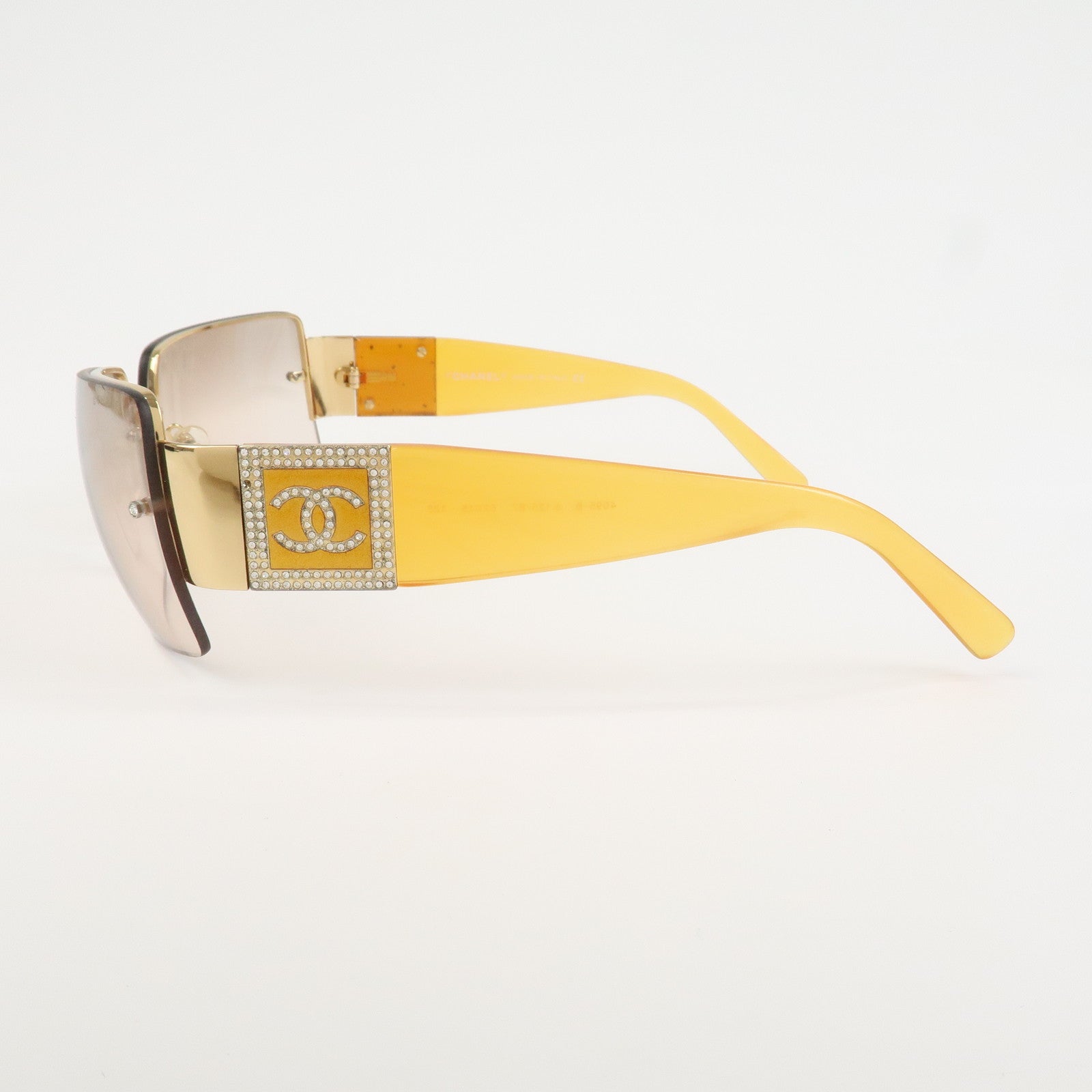 CHANEL Rhinestone Coco Mark Sunglasses 4095-B c.125/8z 62□15