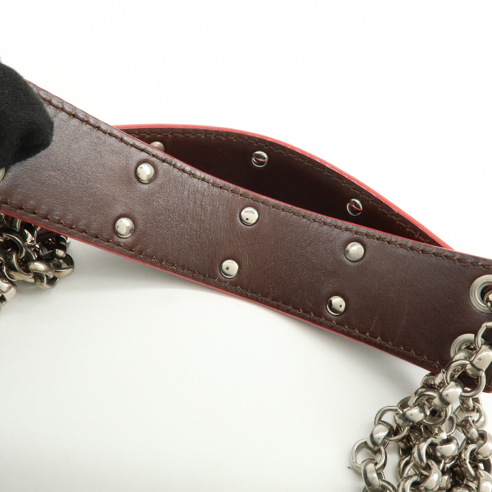 LOEWE Repeat Anagram Canvas Leather Shoulder Bag Blue Brown