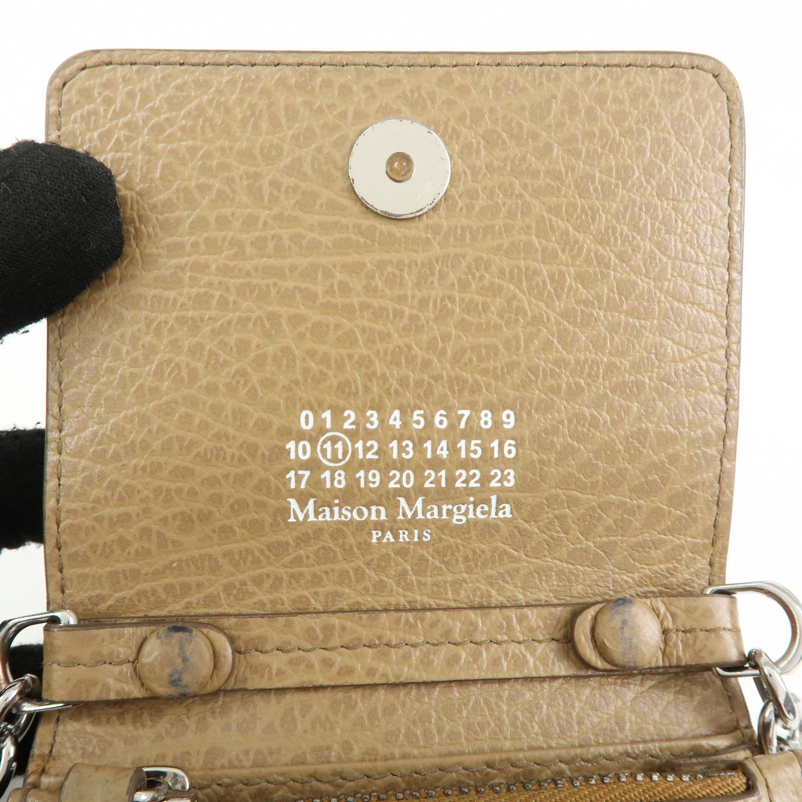 Maison Margiela Calf Leather 4 Stitch Mini Chain Wallet S56UI0148