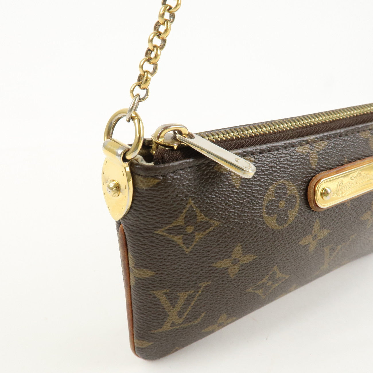 Louis Vuitton Monogram Pochette Milla MM Chain Hand Bag M60094 Used