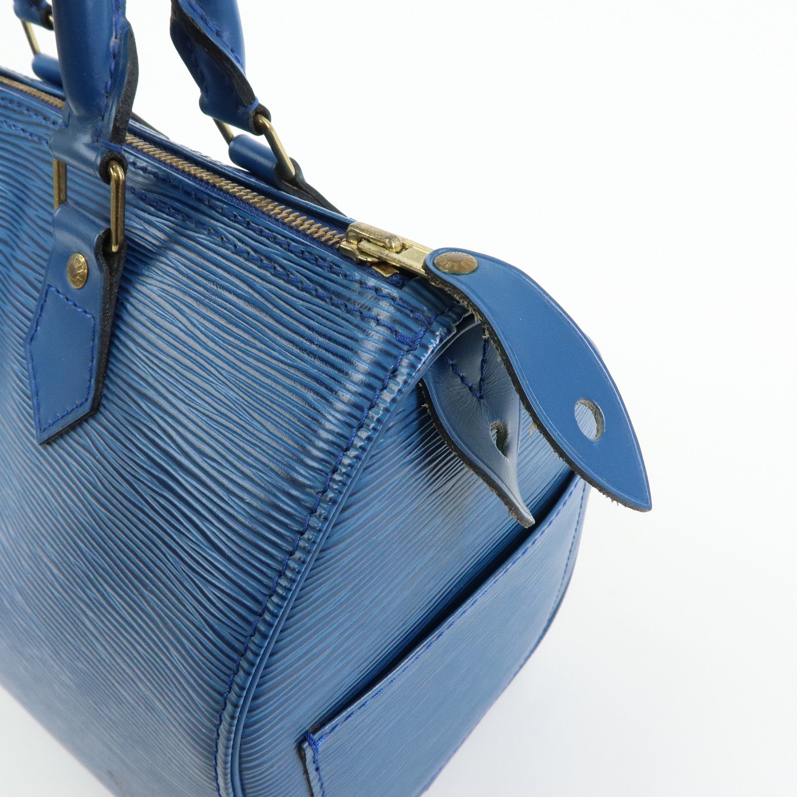 Louis Vuitton Epi Speedy 25 Hand Bag Boston Bag Toledo Blue M43015